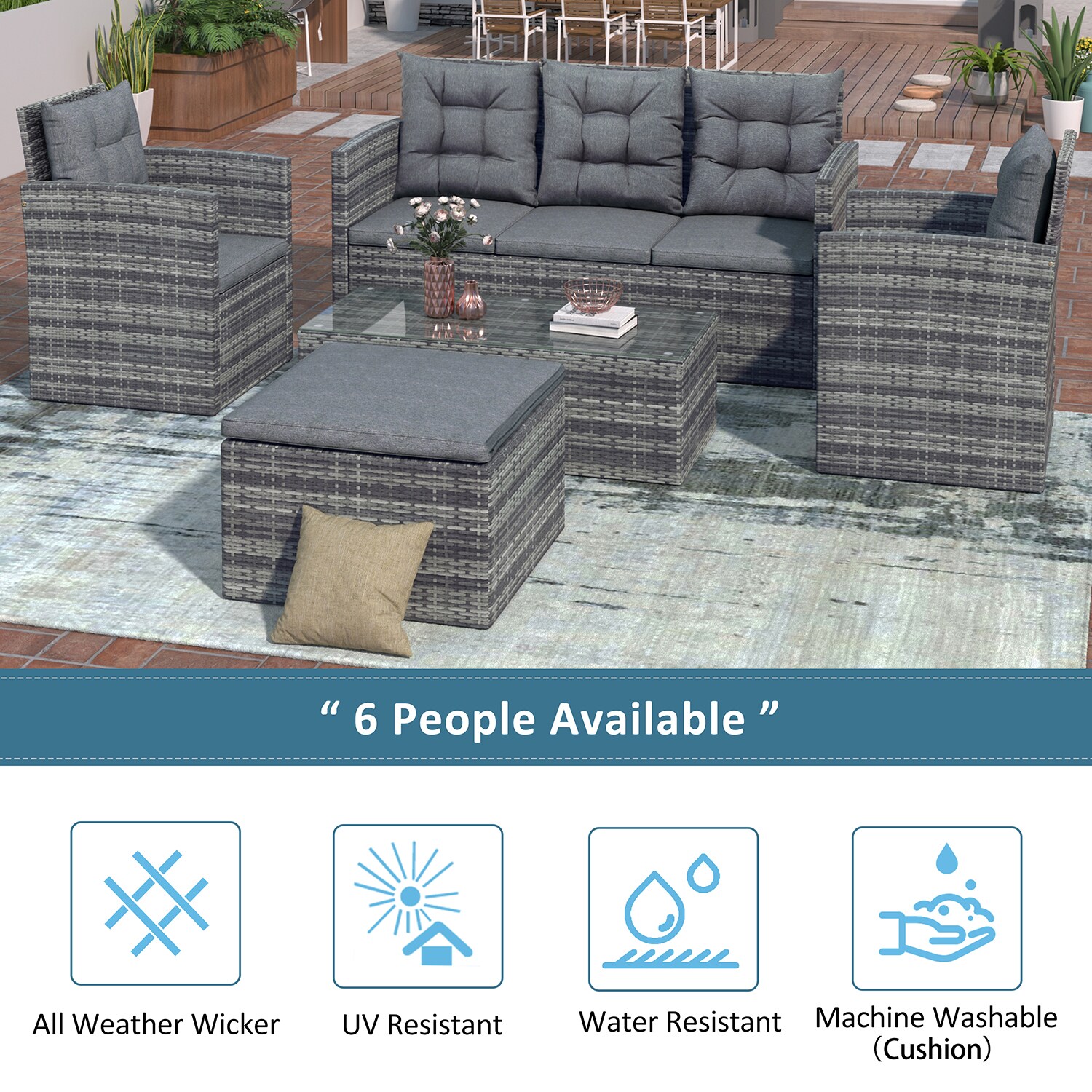 SINOFURN SYA380086GY Patio-Conversation-Sets - View #18
