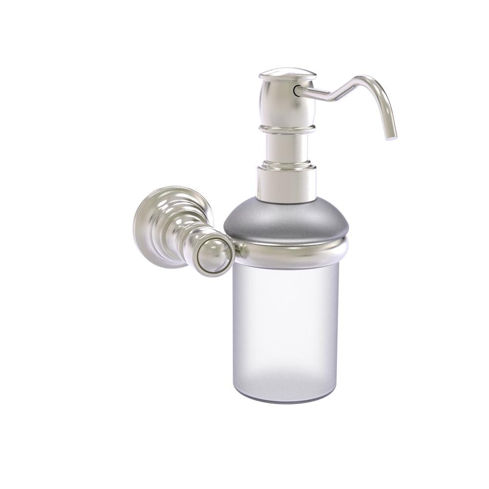 Allied Brass CL-60-SN Carolina Satin Nickel 5-oz. Capacity Wall-mount Soap and Lotion Dispenser