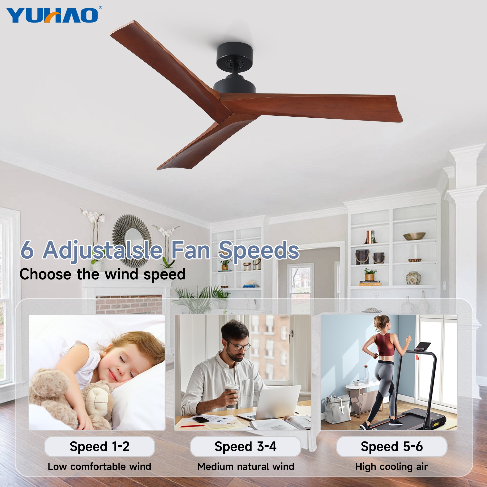 YUHAO LSDY1243NBK52 Ceiling-Fans - View #13