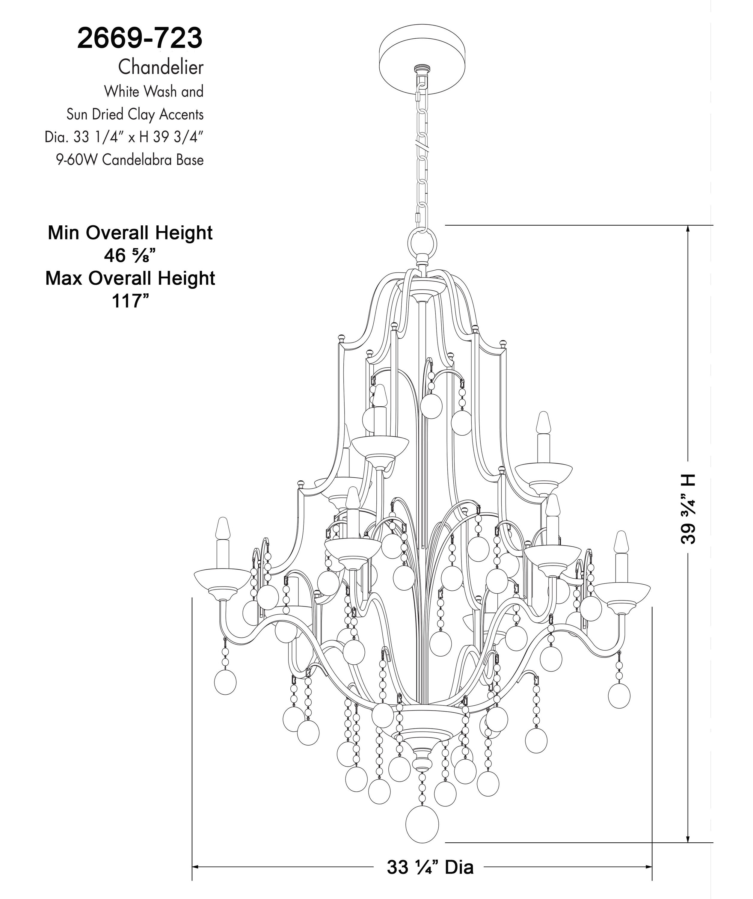 Old World Bronze and Walnut 9-Light Candle Chandelier
