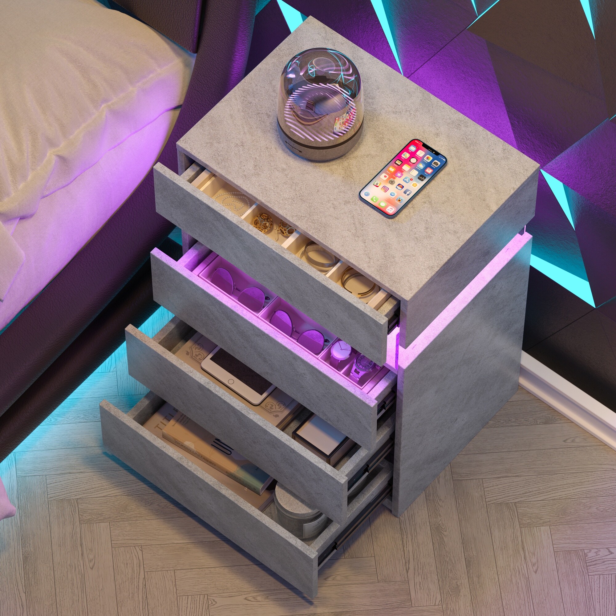 Vorene J-4XP62N79VM01 nightstands - View #4