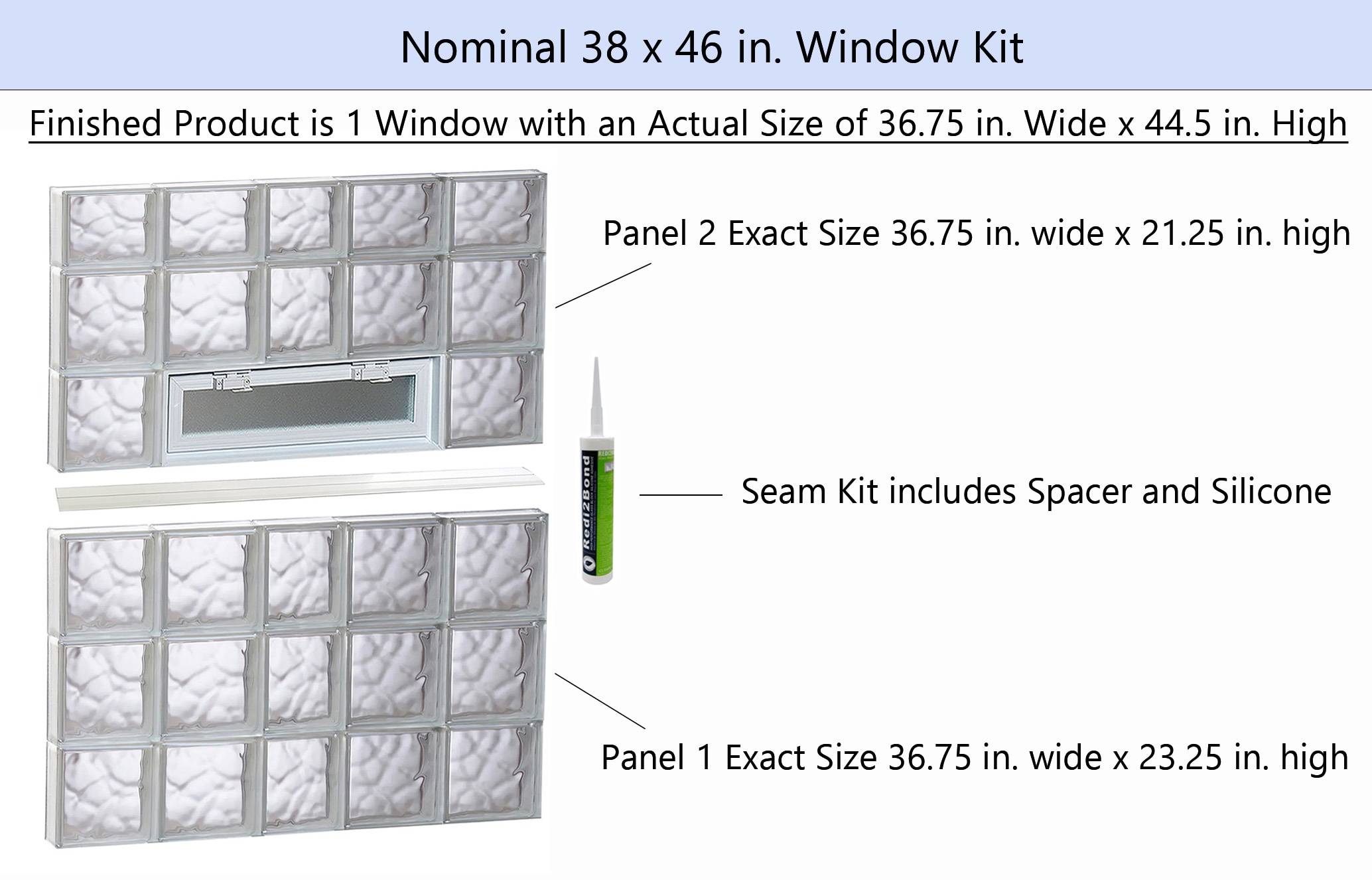 REDI2SET V3846DC Glass-Block-Windows - View #2