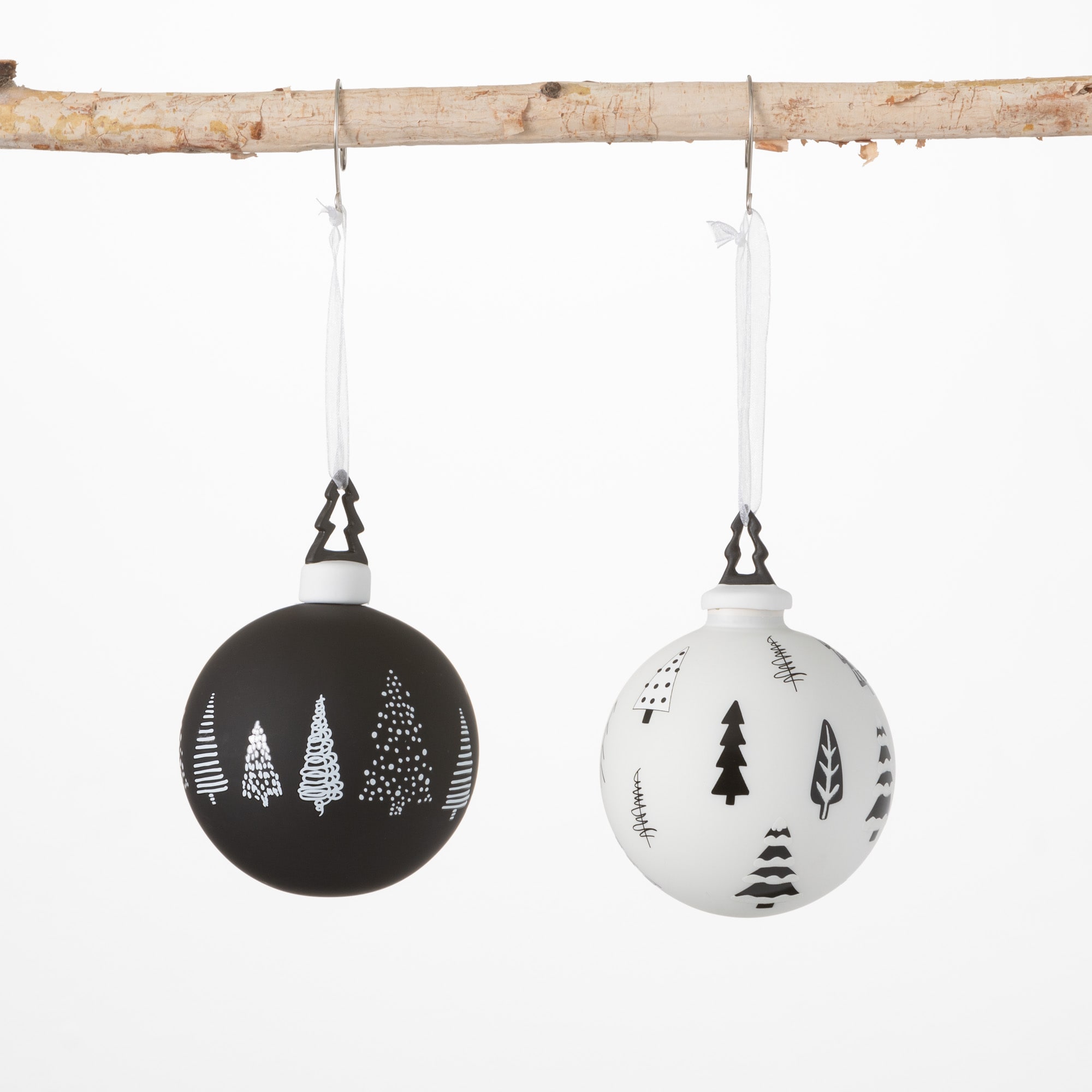 Sullivans OR10425 2 -Pack White Tree Standard Indoor Ornament set