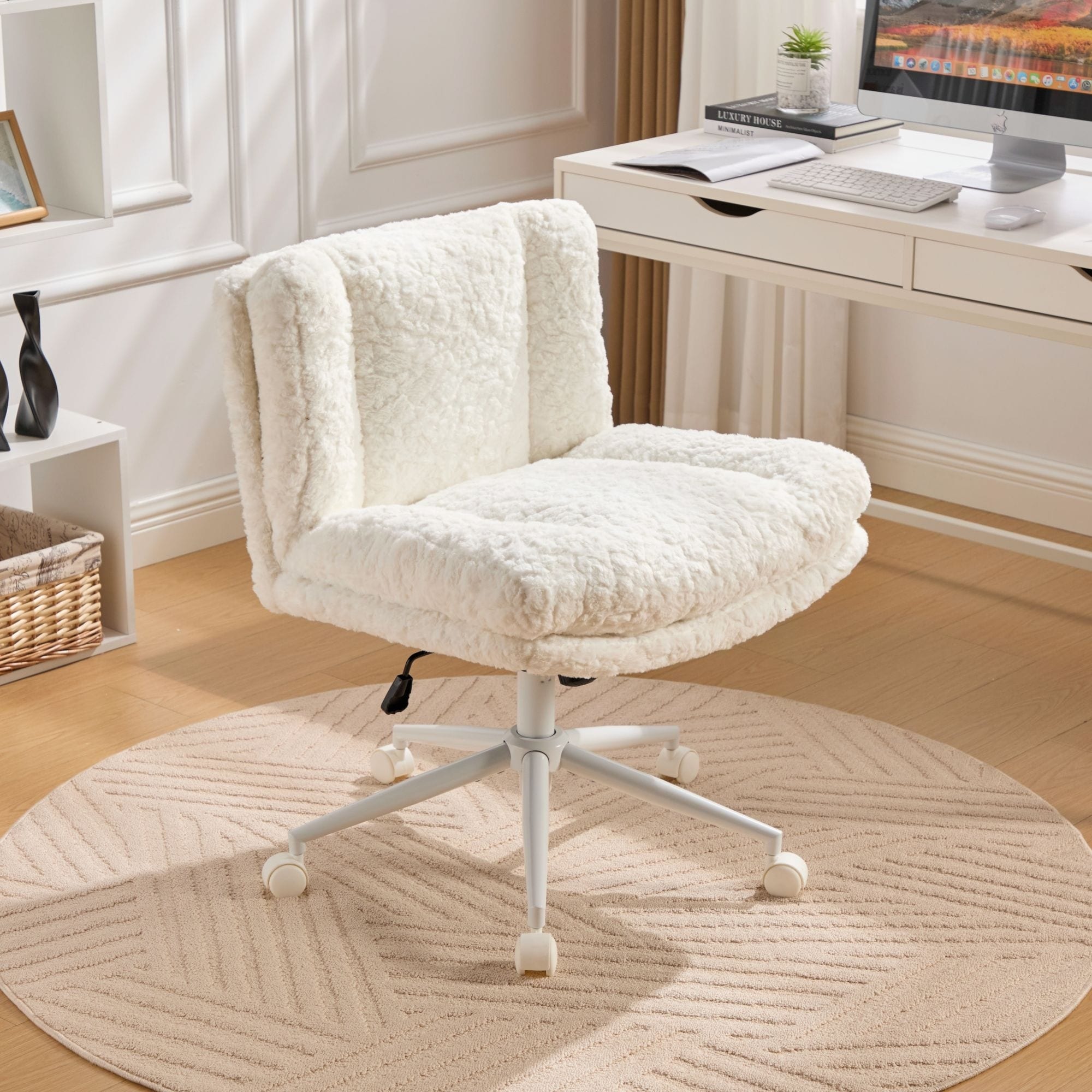 Modern Card Function Slickblue Modern Beige/Gray Ergonomic Adjustable Height Swivel Fabric ...