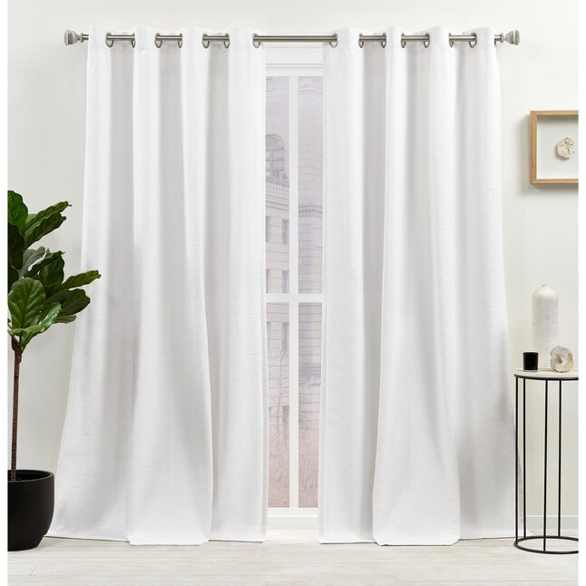 Nicole Miller 84 In White Polyester, Nicole Miller Curtains Gray
