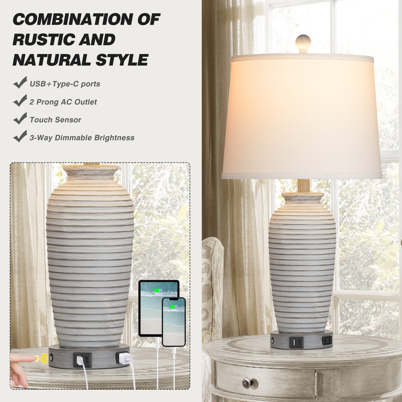 UrFurnishings TD-330 Table-Lamps - View #7
