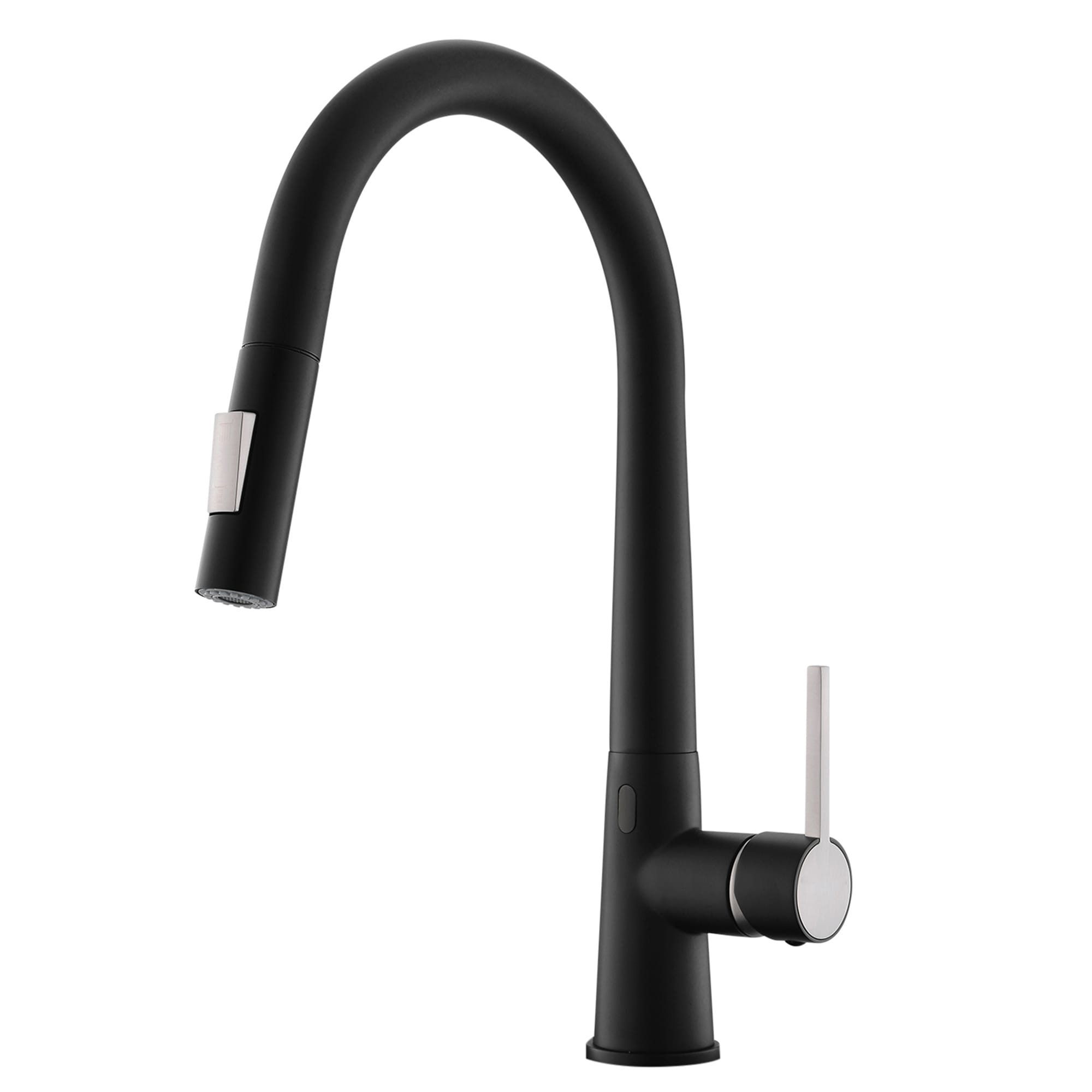 Flynama XY-IS2270BN Matte black Single Handle Deck-mount Touchless Pull-down Kitchen Faucet with Sprayer