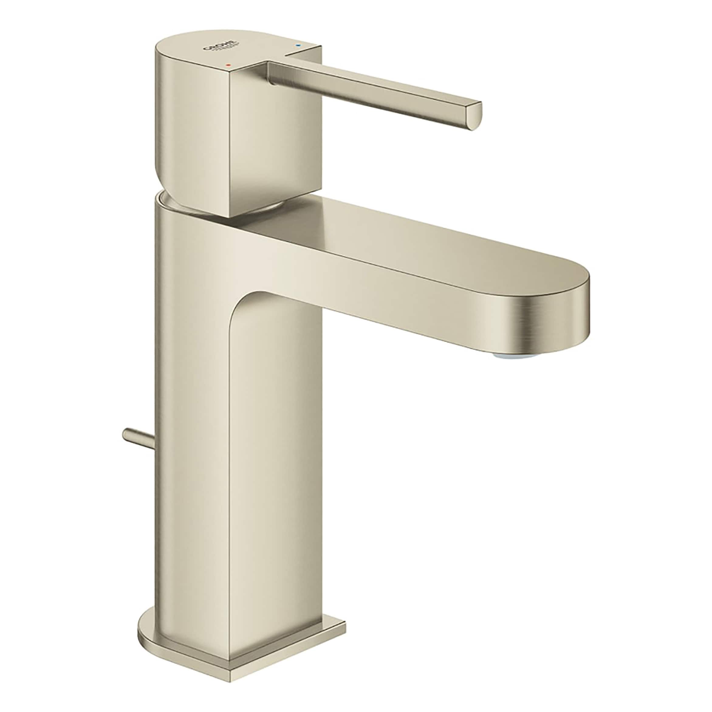 GROHE 33170EN3 Plus Brushed Nickel Single Hole 1-Handle WaterSense Bathroom Sink Faucet with Drain