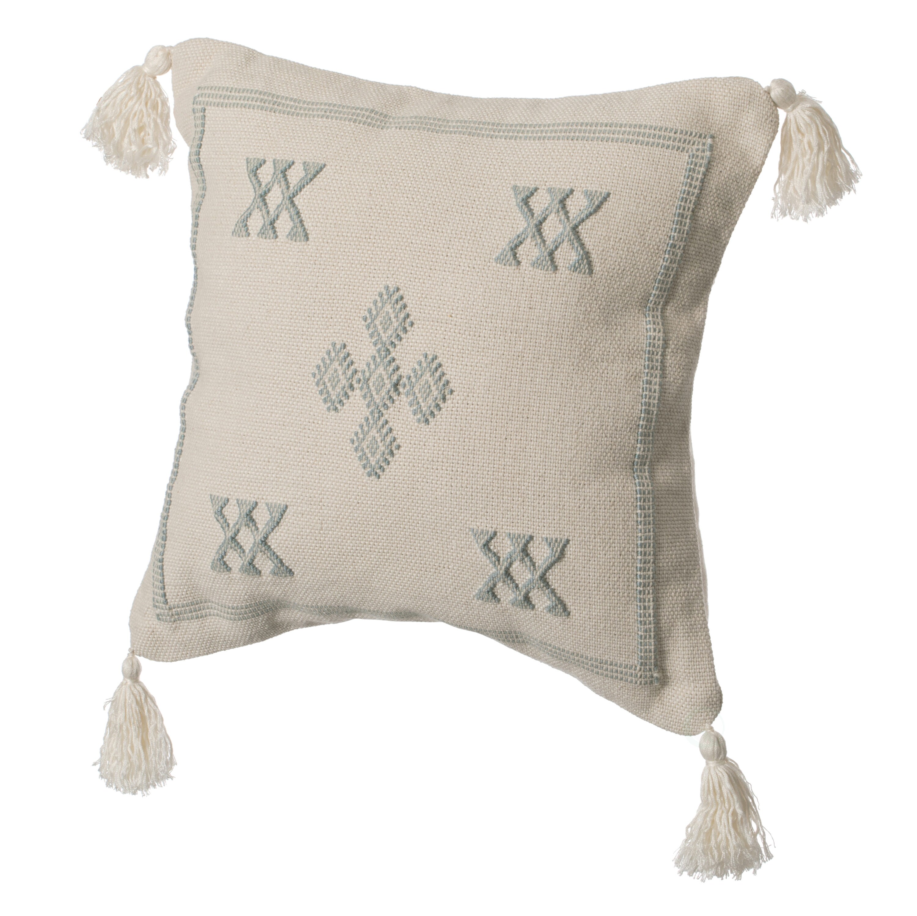 Deerlux QI004298.GY.K 16-in x 16-in Gray Square Indoor Decorative Pillow