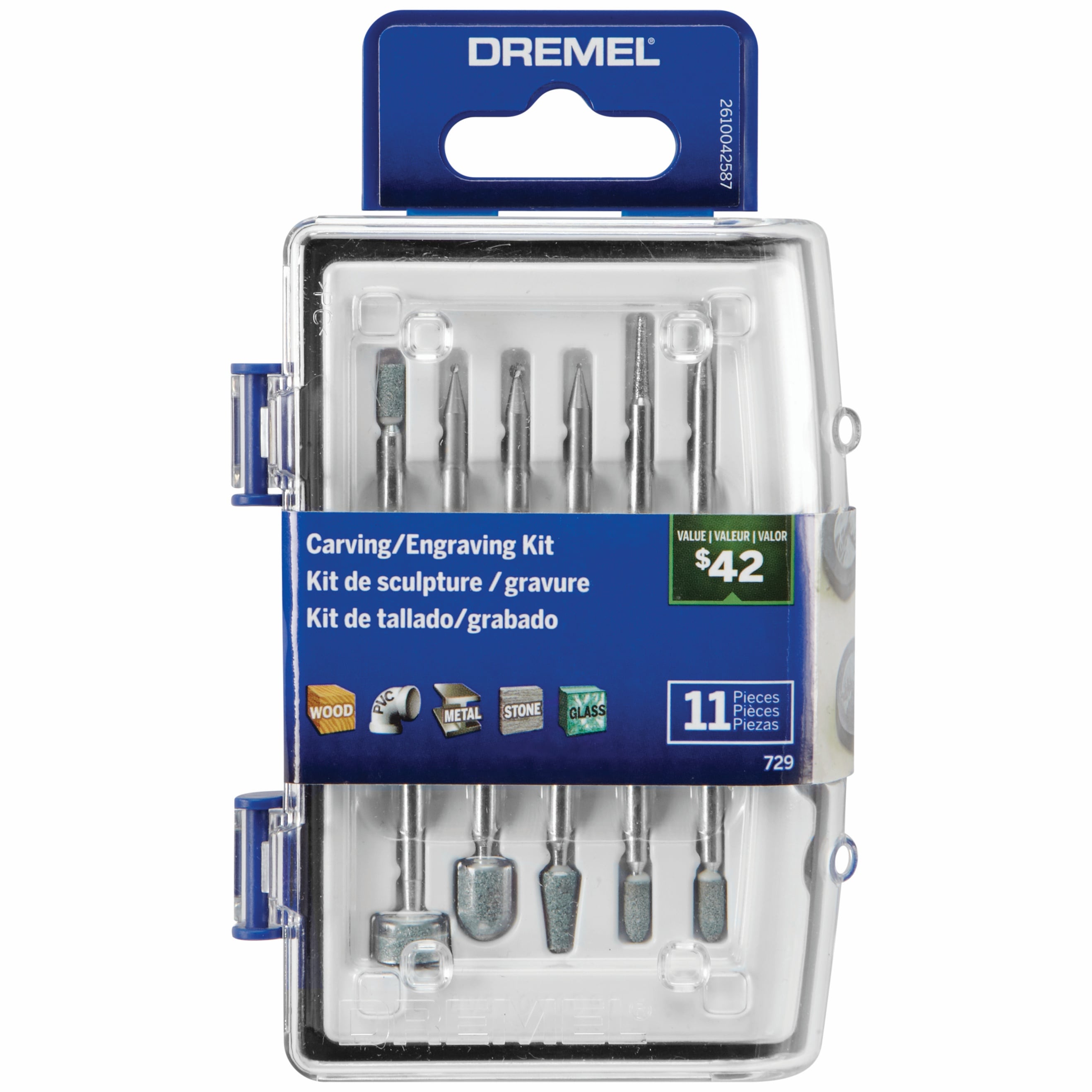 Dremel 729-01 11-Piece Carving/Engraving Accessory Micro Kit