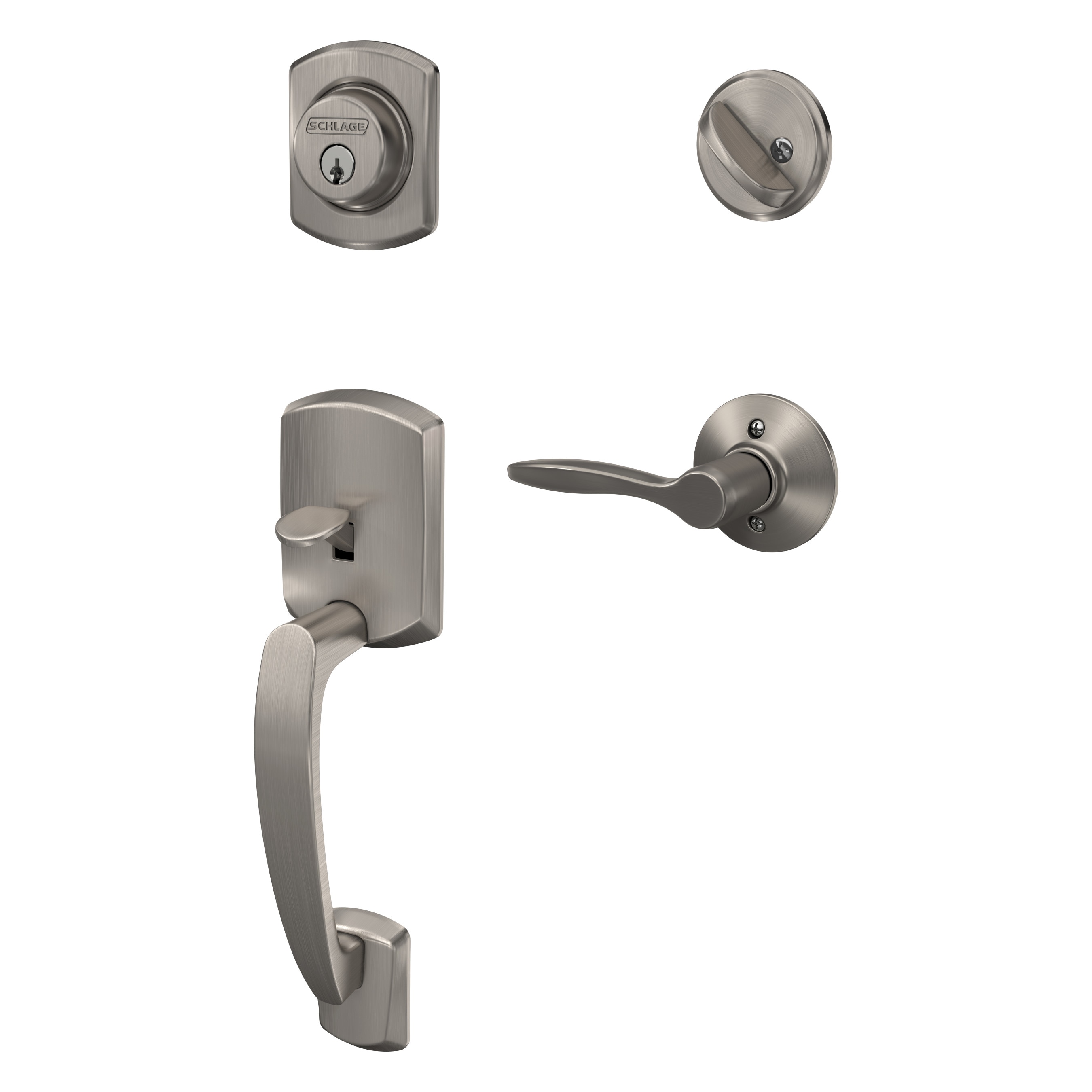 Schlage F60 GRW 619 DEL RH handlesets - View #7