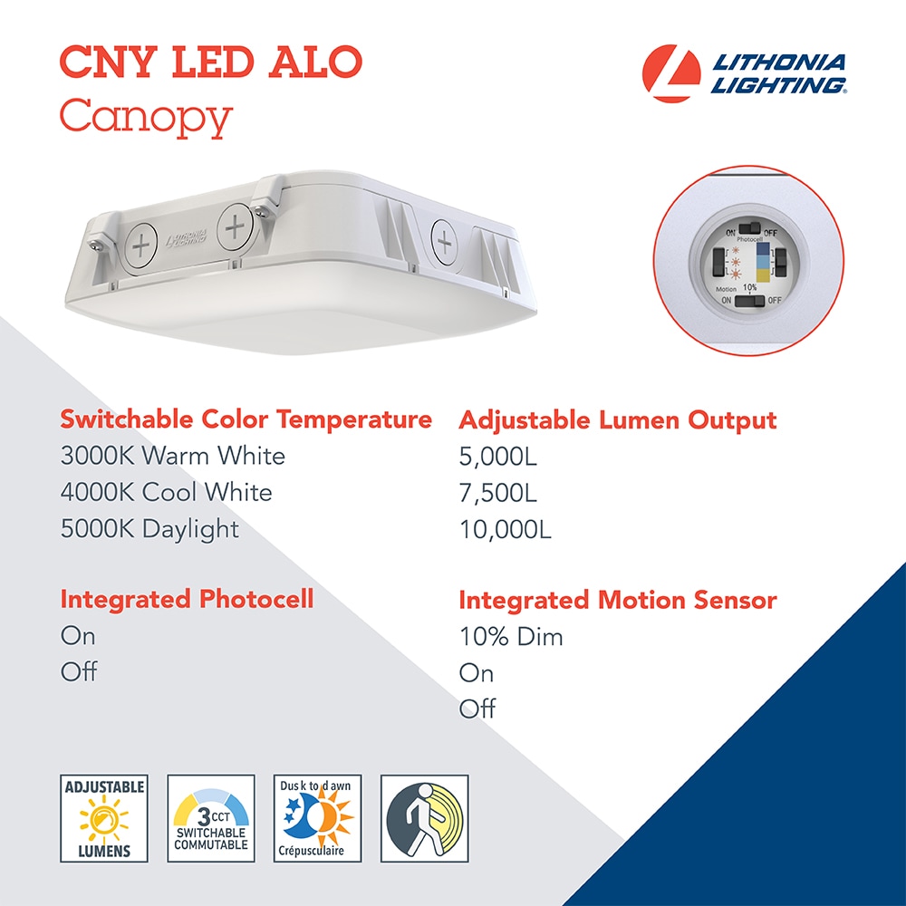 Lithonia Lighting CNYALOSWW2UVOLTWH flushmounts - View #3