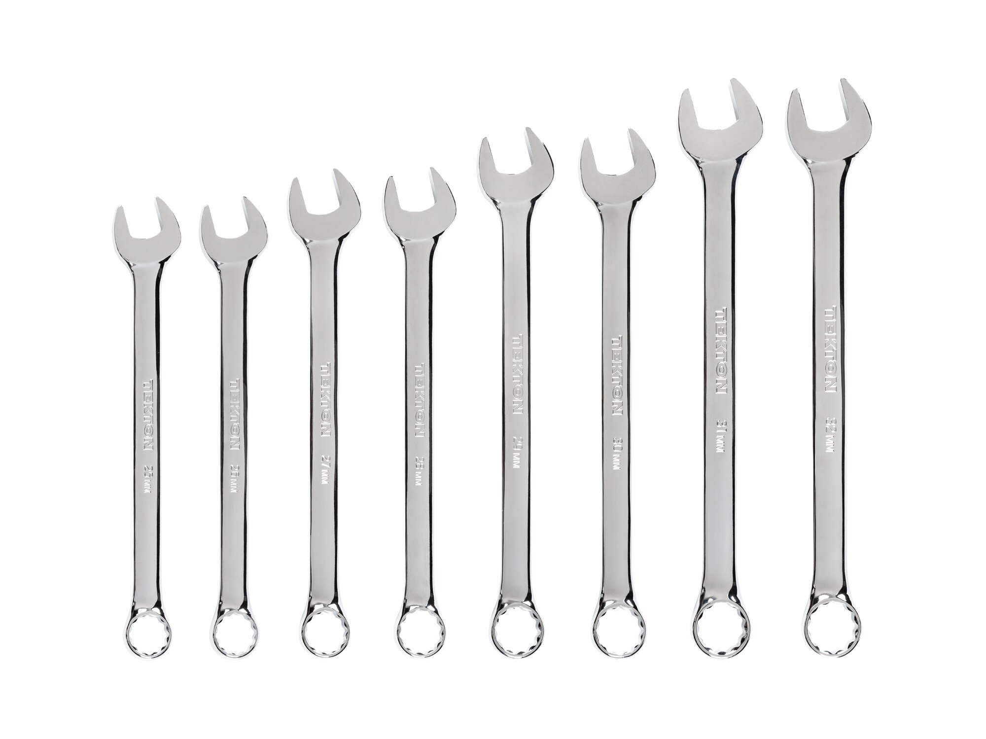 TEKTON WCB90203 8 -Piece Set 12-point Metric Standard Combination Wrench (no case)