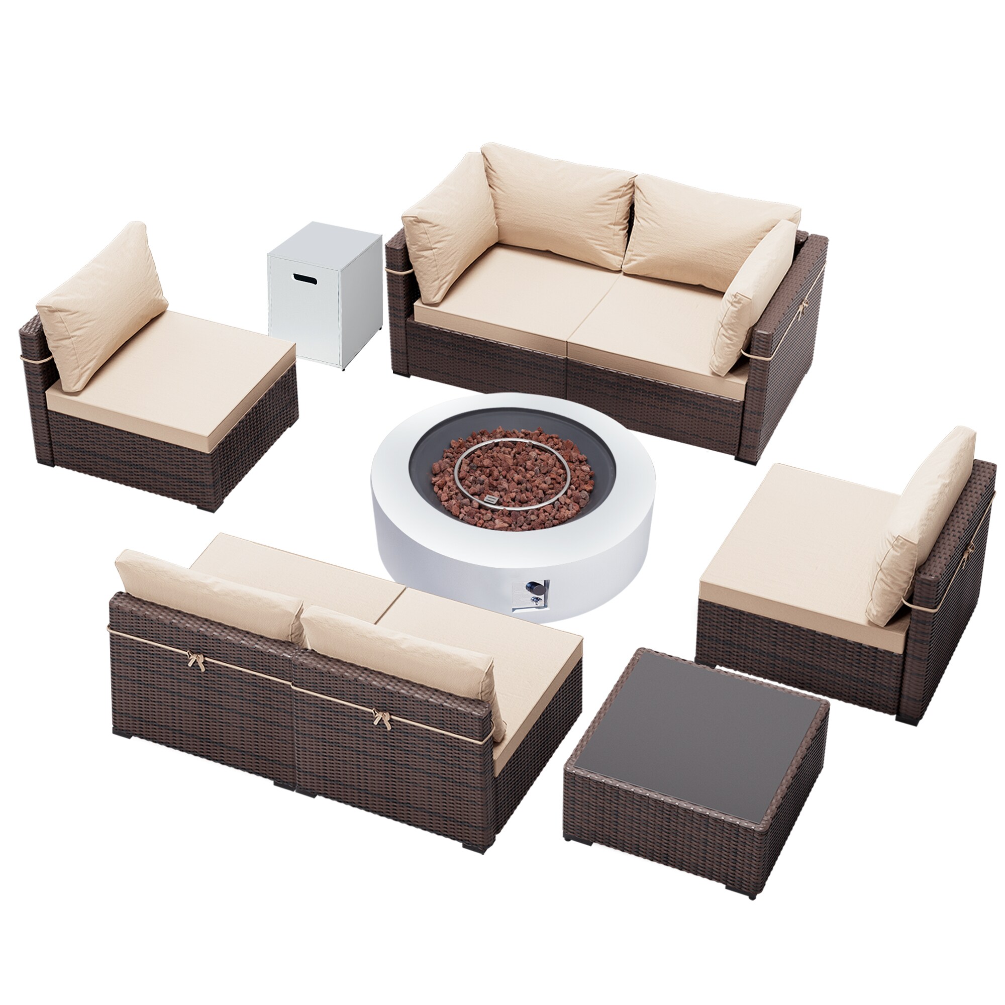 UPHA PL-2CZ-42TPWH-Z1 Patio-Conversation-Sets - View #2