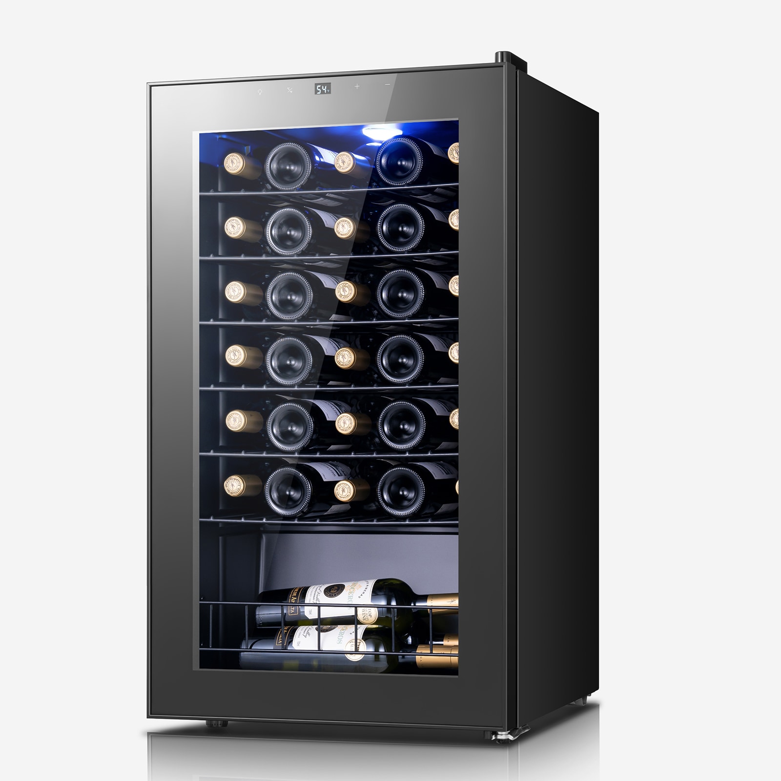 Yeego YEG-WSJC95-LS 18.9-in W 34 -Bottles Black Built-in Indoor Wine Cooler