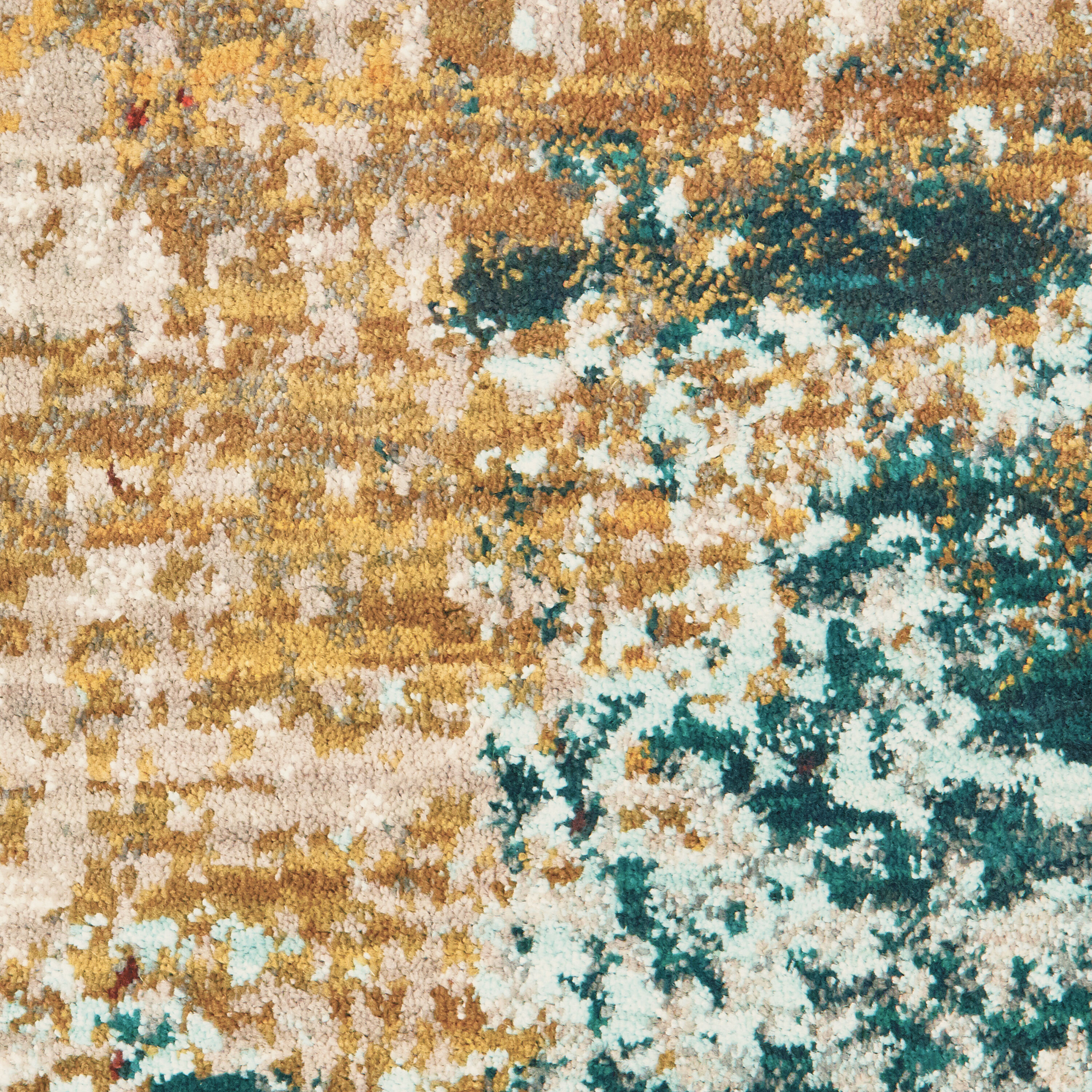 Sedona Midnight Teal & Saffron Oriental Area Rug, 7'10" x 10'10"