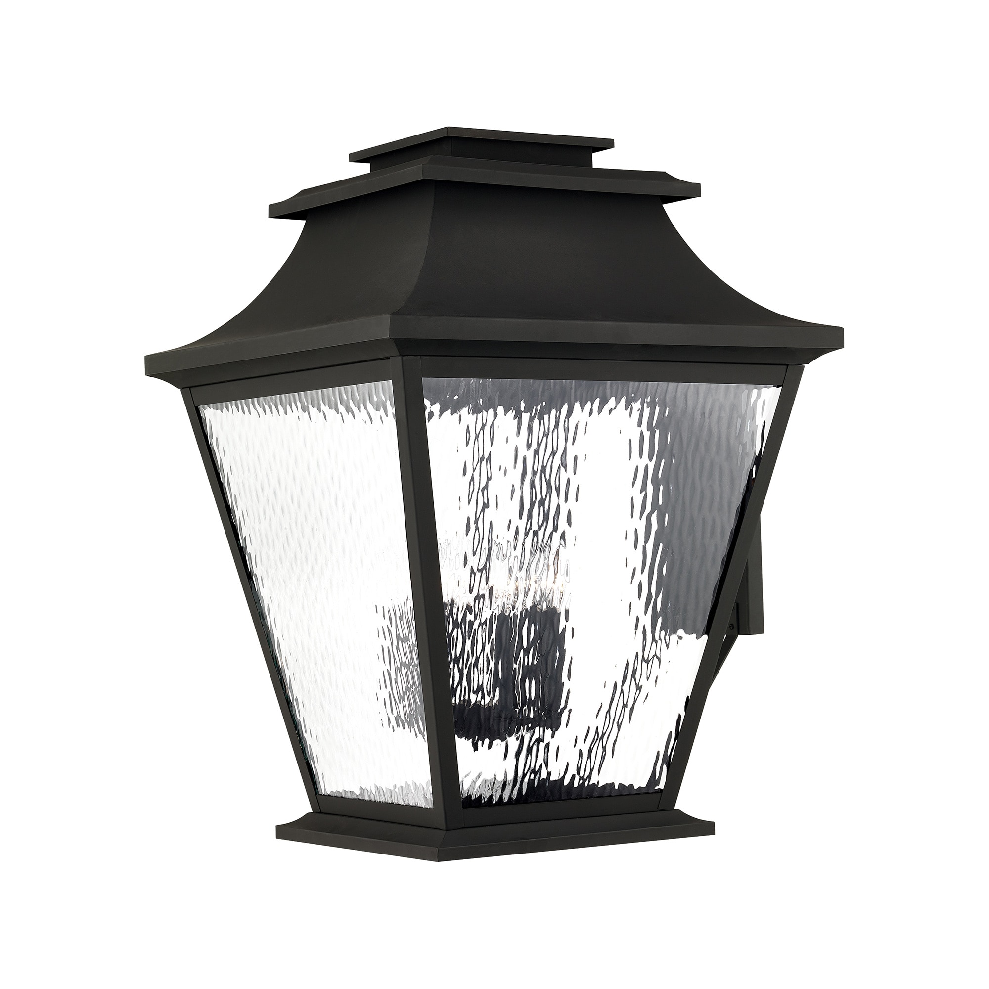 Livex Lighting 20251-04 Hathaway 6 -Light 29-in H Matte Black Hardwired Outdoor Wall Light