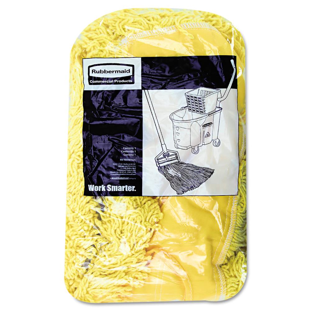 Rubbermaid Commercial Products 18 in. Disposable Microfiber Mop Kit, Yellow