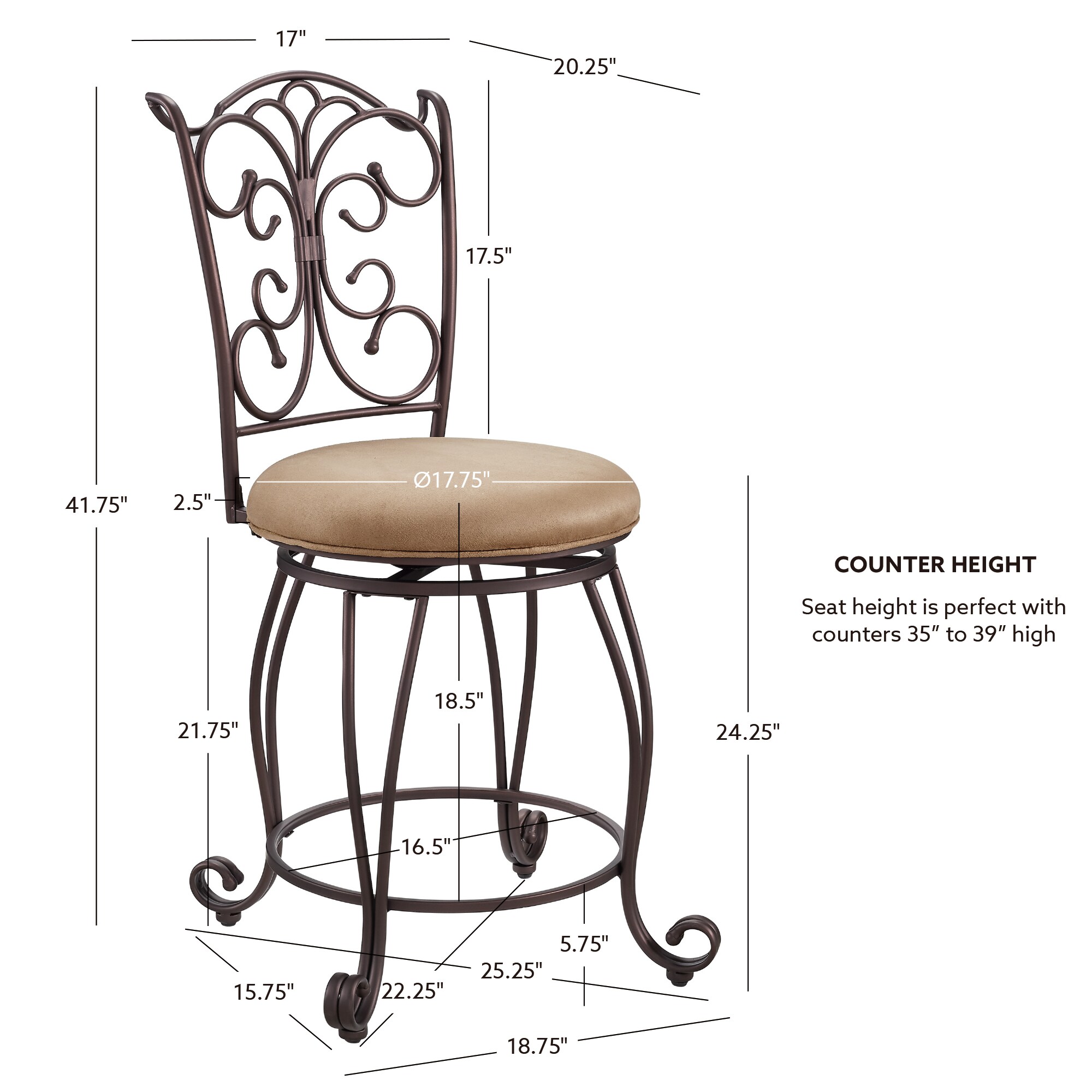 Linon 02790MTL-01-KD-U stools - View #6
