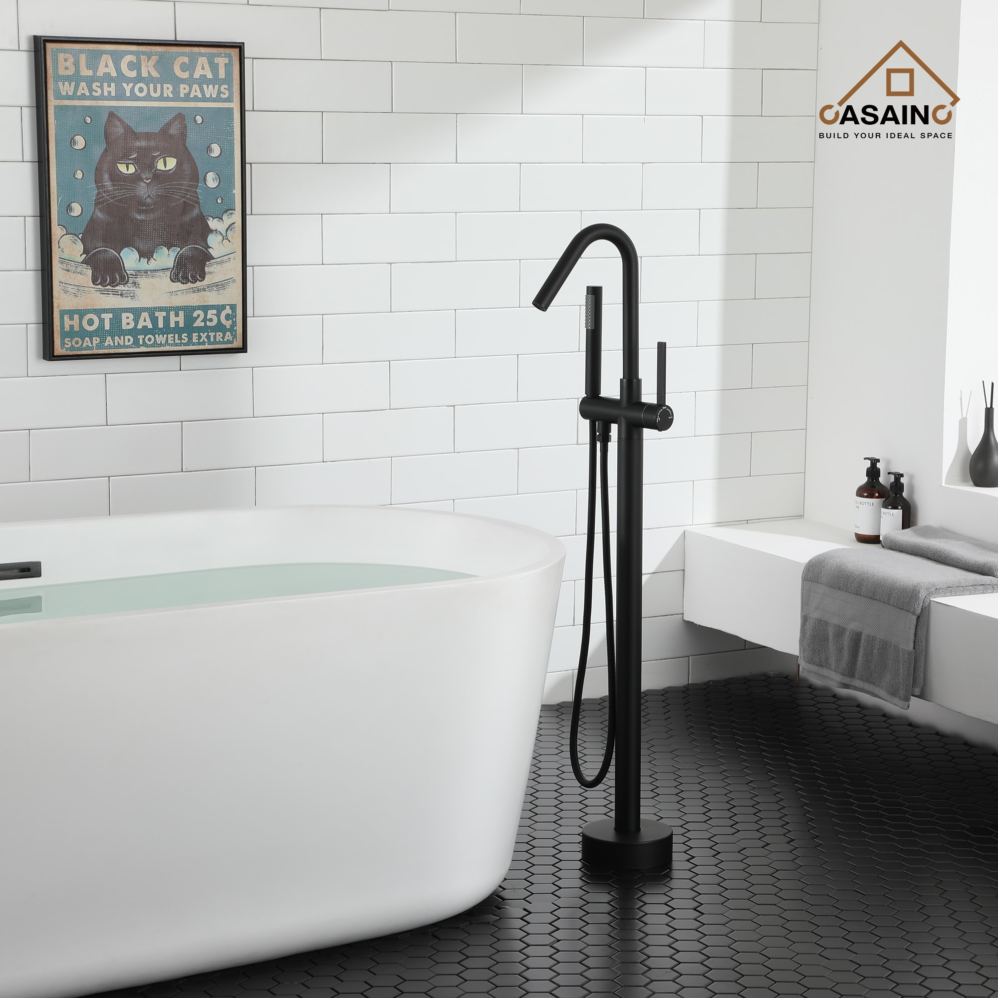 CASAINC TC12-MB Roman-Tub-Faucets - View #5