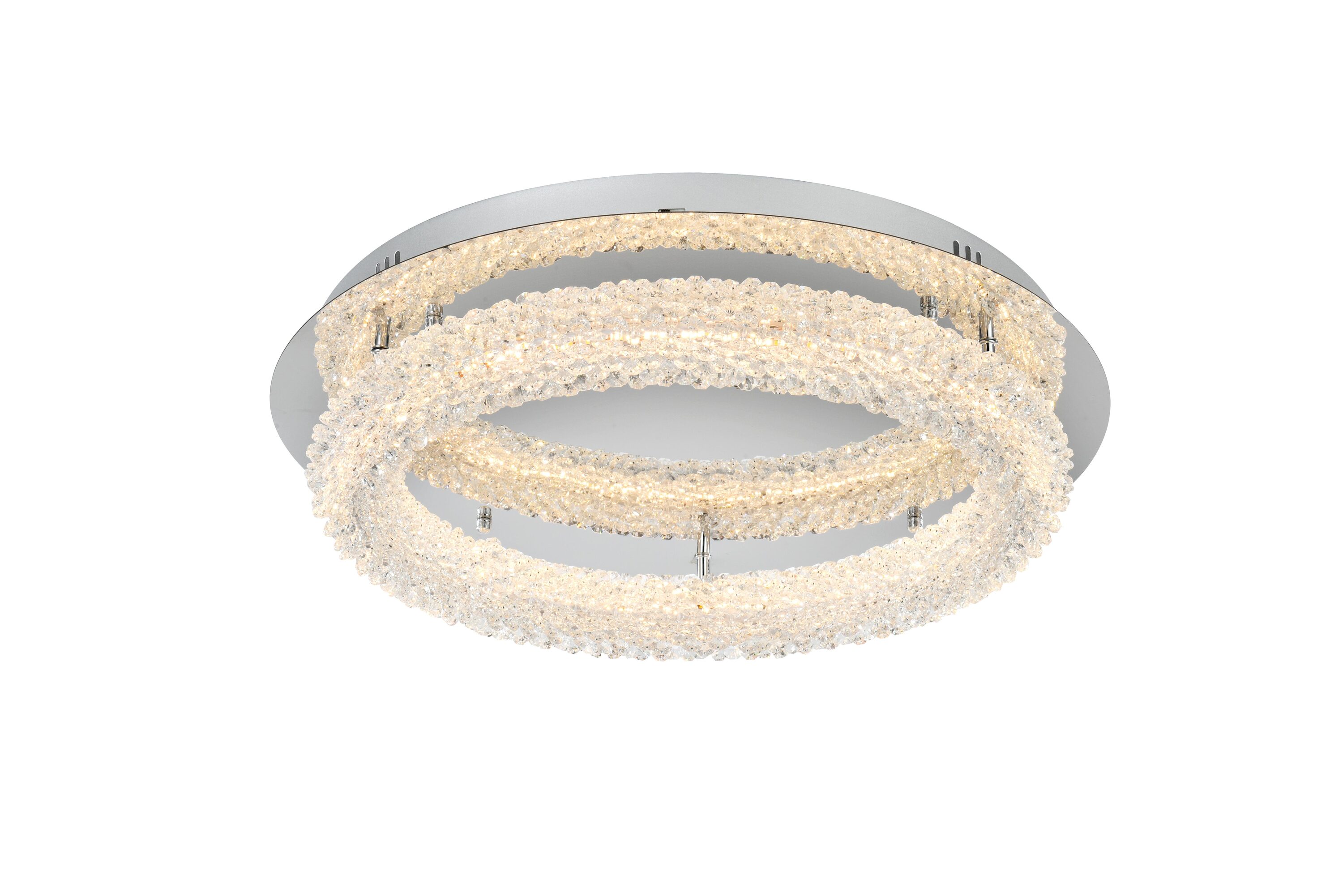 Bowen 26'' Chrome Crystal LED Flush Mount Light