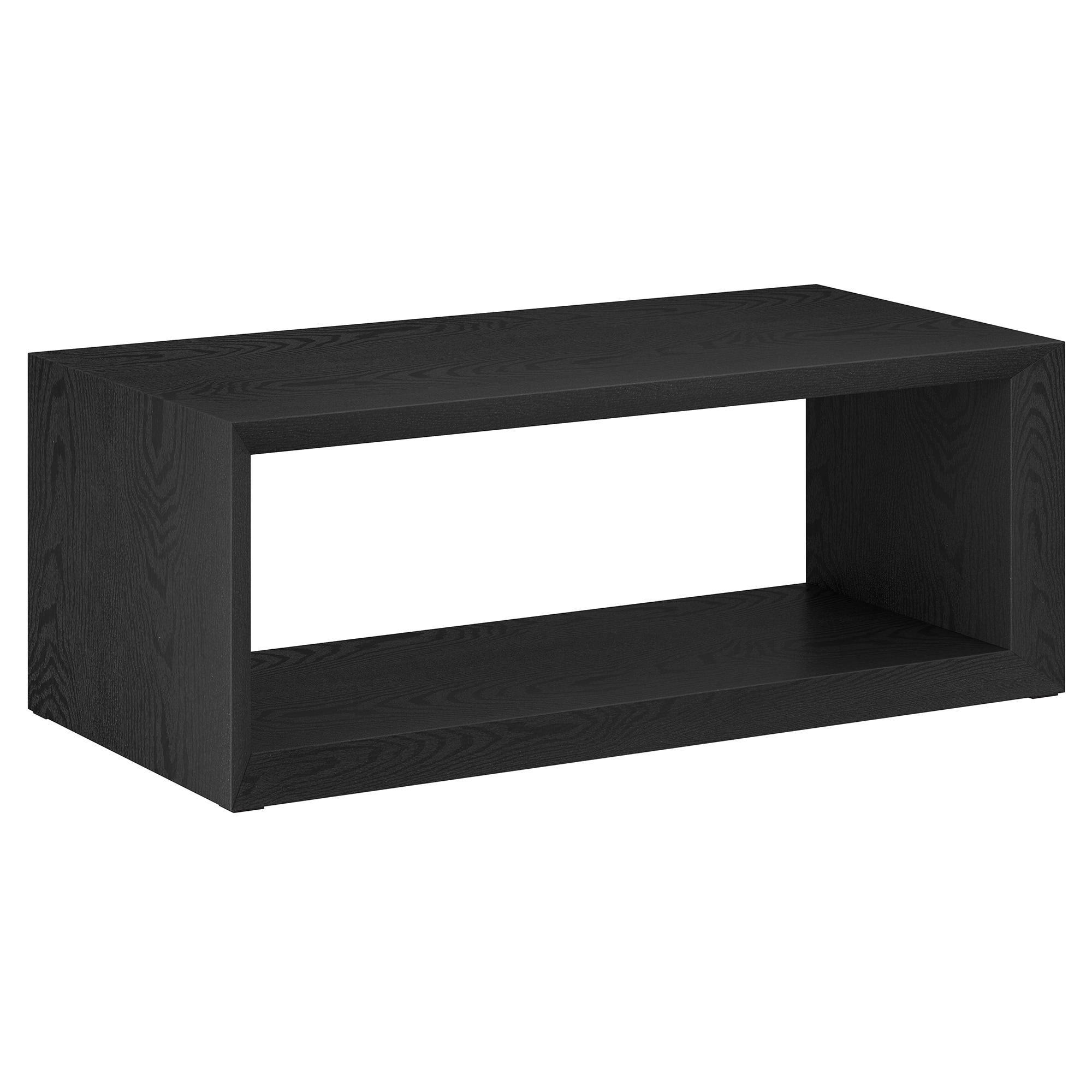 Hailey Home CT1865 Osmond Black Grain Wood Modern Coffee Table