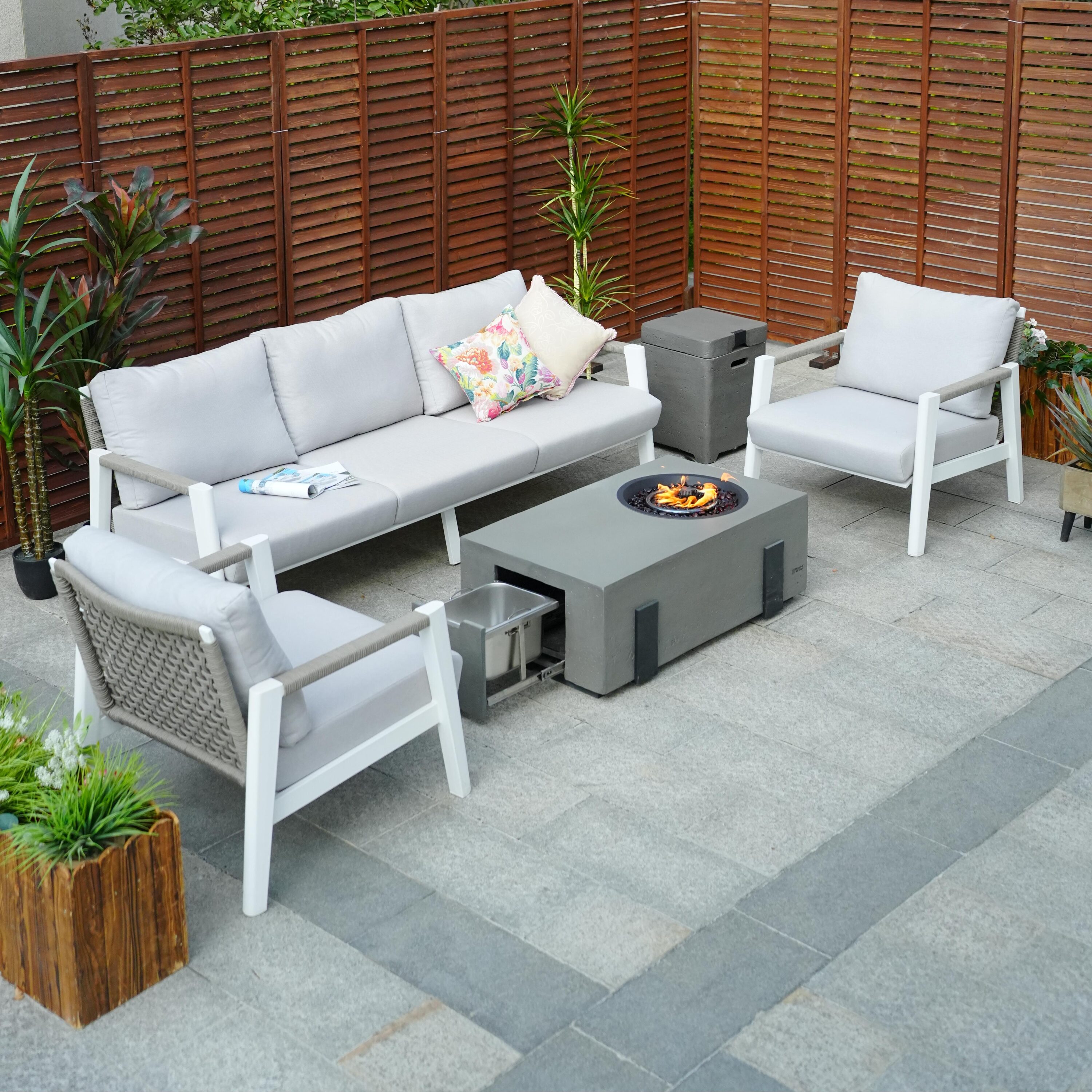 Direct Wicker DWG-2322W&2355G Patio-Conversation-Sets - View #4