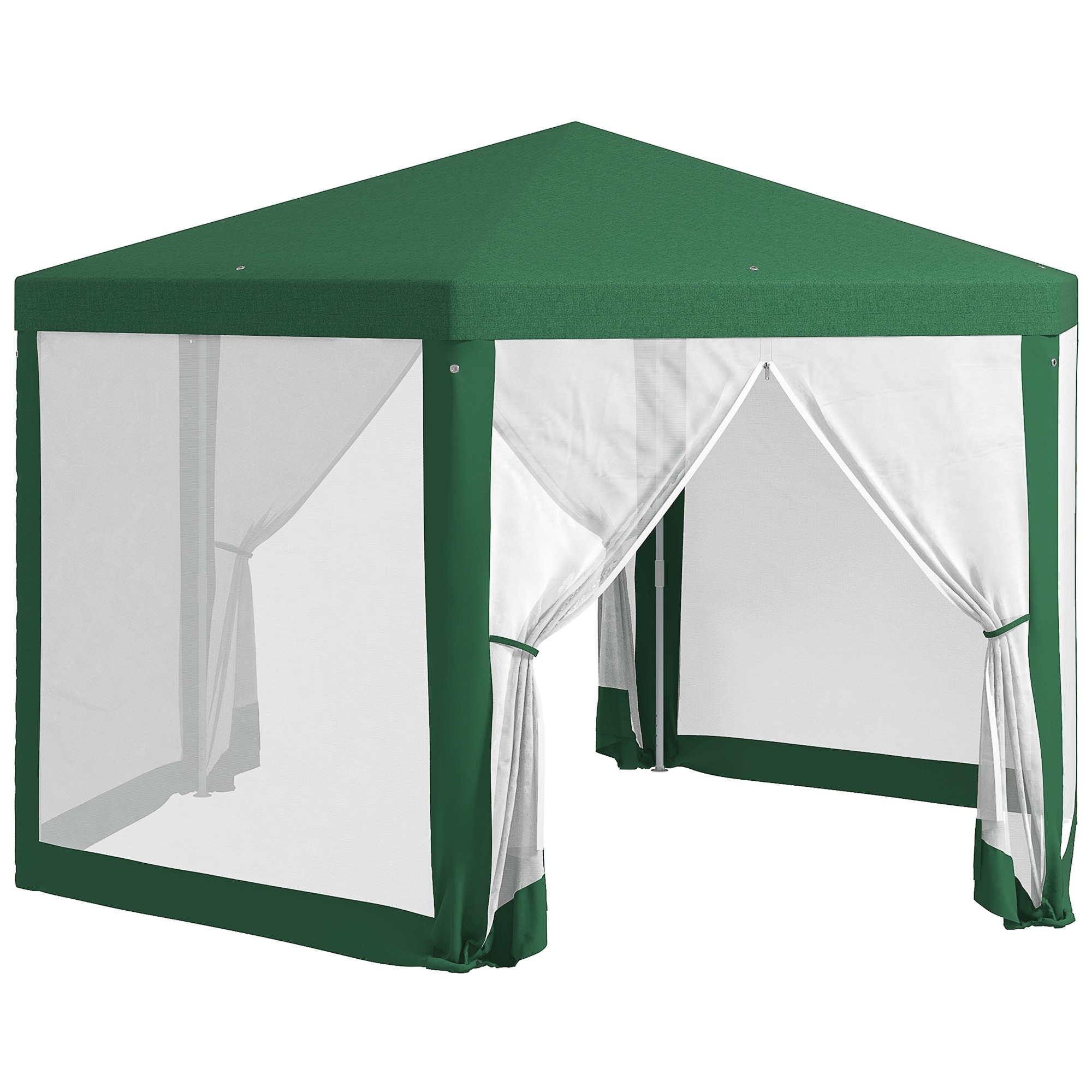 Kahomvis AOS-QP109-143 13-Feet x 11-Feet Hexagon Green Party canopy