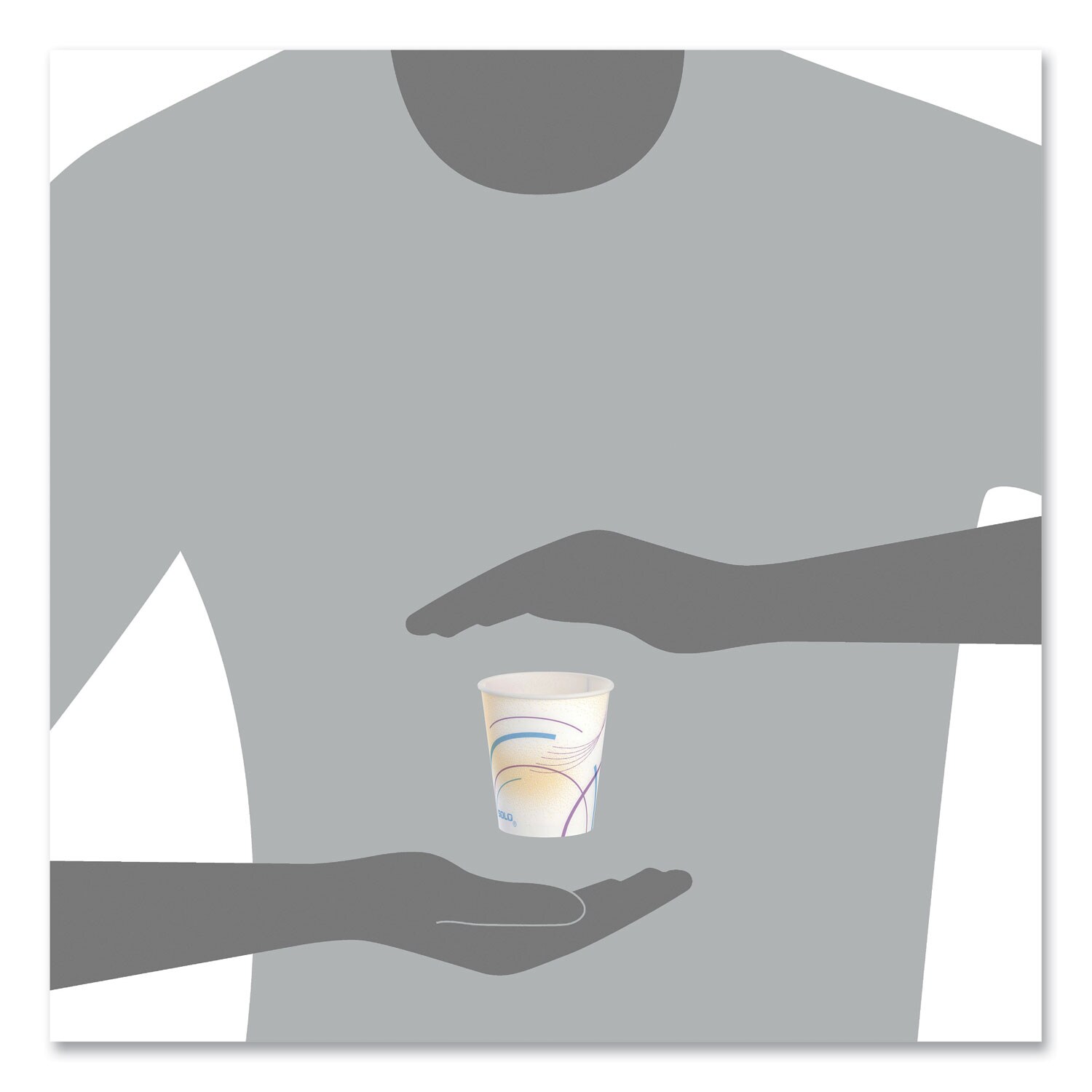 Solo Paper Water Cups ProPlanet Seal 5 oz Meridian Design 100/Sleeve 25 ...
