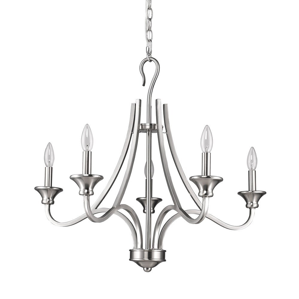 Acclaim Lighting IN11255SN Michelle 5 -Light Satin Nickel Transitional For Use in Dining Rooms, Foyers, Kitchens, Living Rooms Chandelier