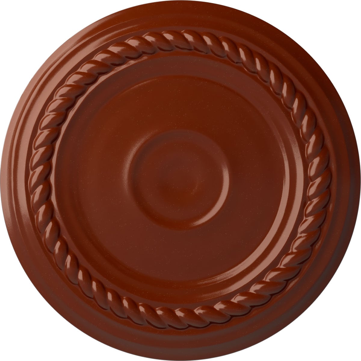 Ekena Millwork CM07ALFIF Small Alexandria 7.875-in W x 7.875-in L Painted Firebrick Polyurethane Whole Ceiling Medallion
