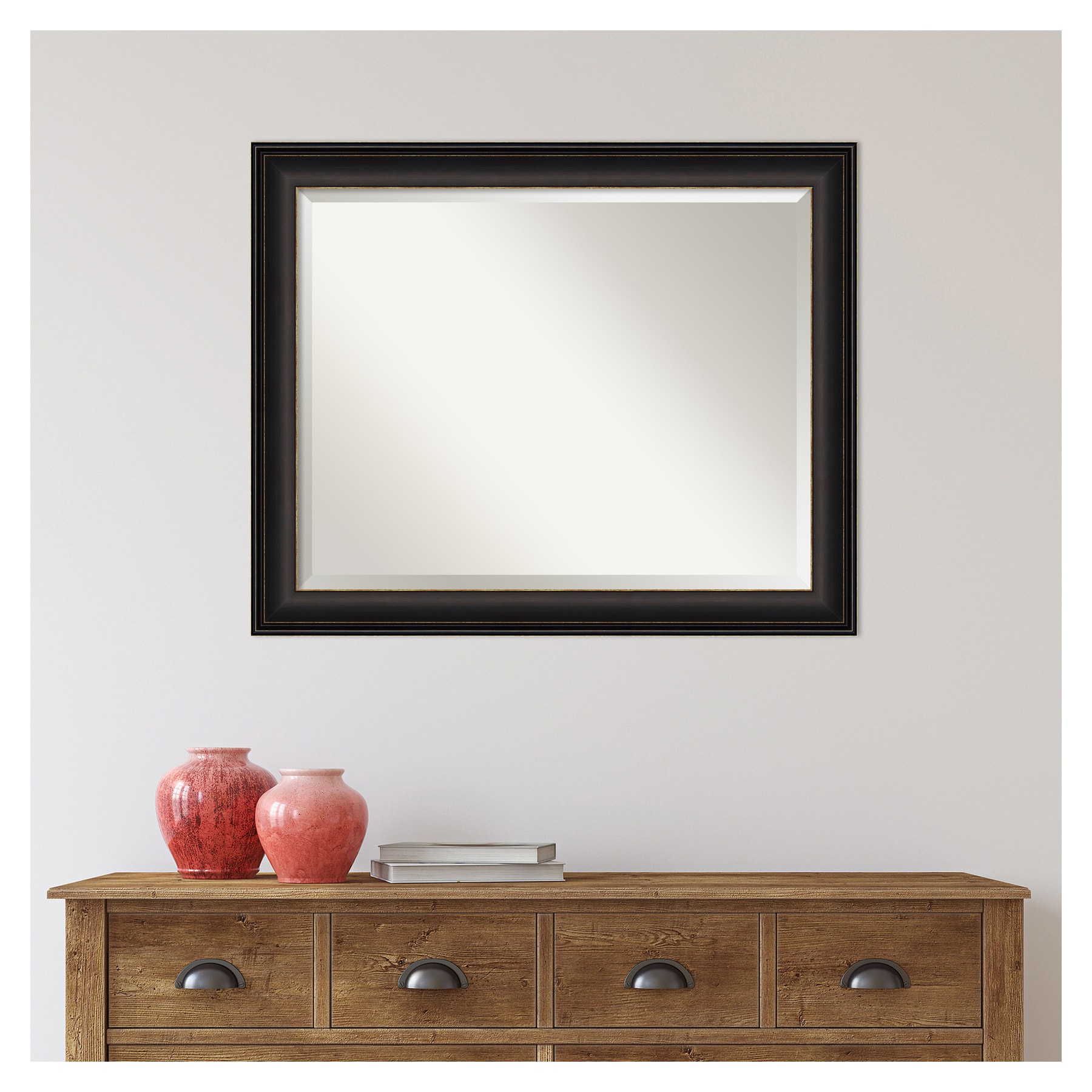 Trio Oil Rubbed Bronze Beveled Rectangular Wall Mirror