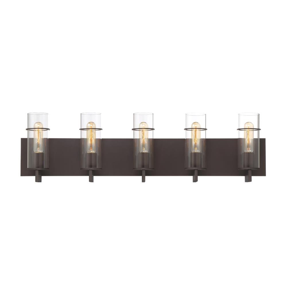 Eurofase 34136-027 Pista 33.75-in 5-Light Bronze LED Modern/Contemporary Vanity Light
