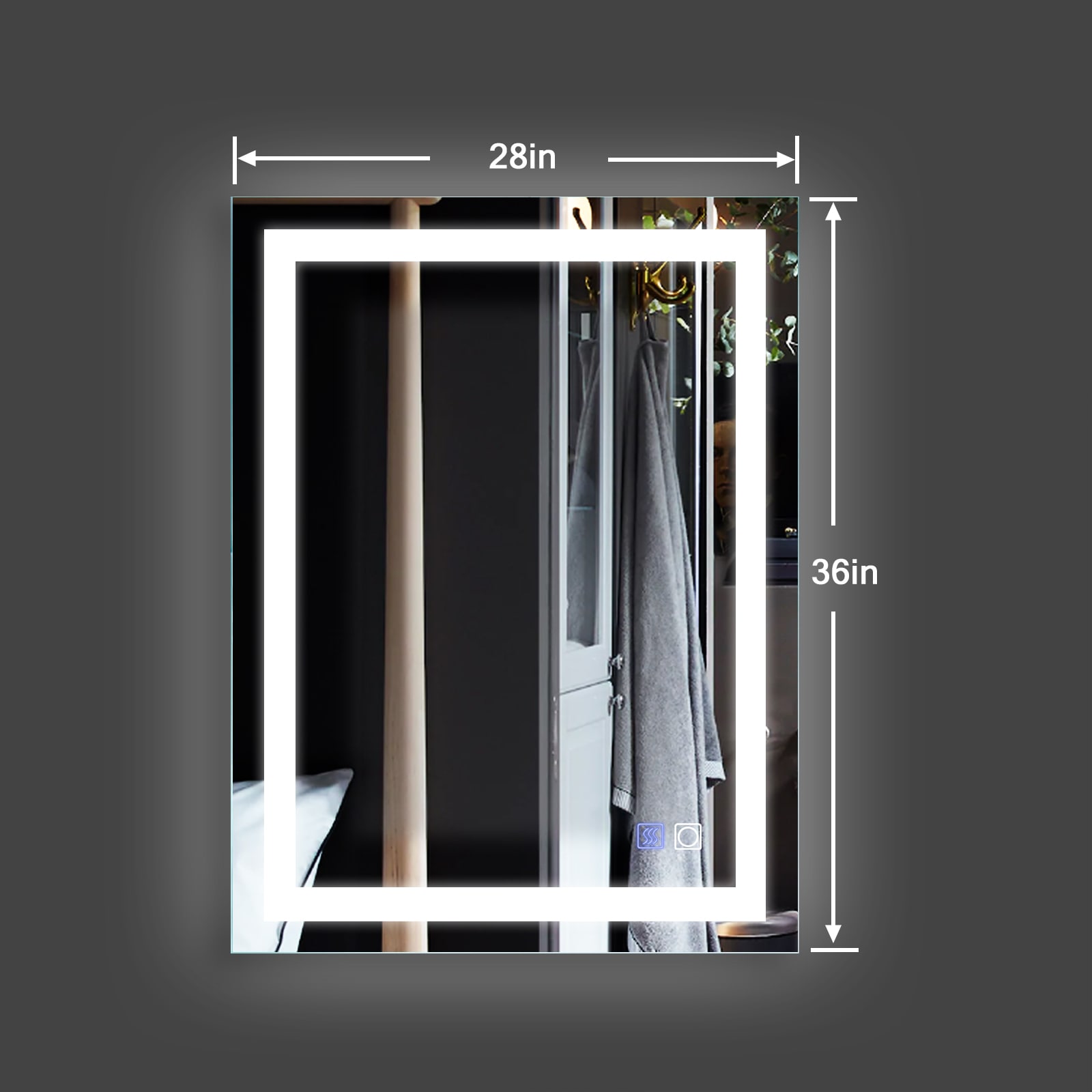 Forclover JSEXHY2836-4X Framed-Bath-Mirrors - View #6