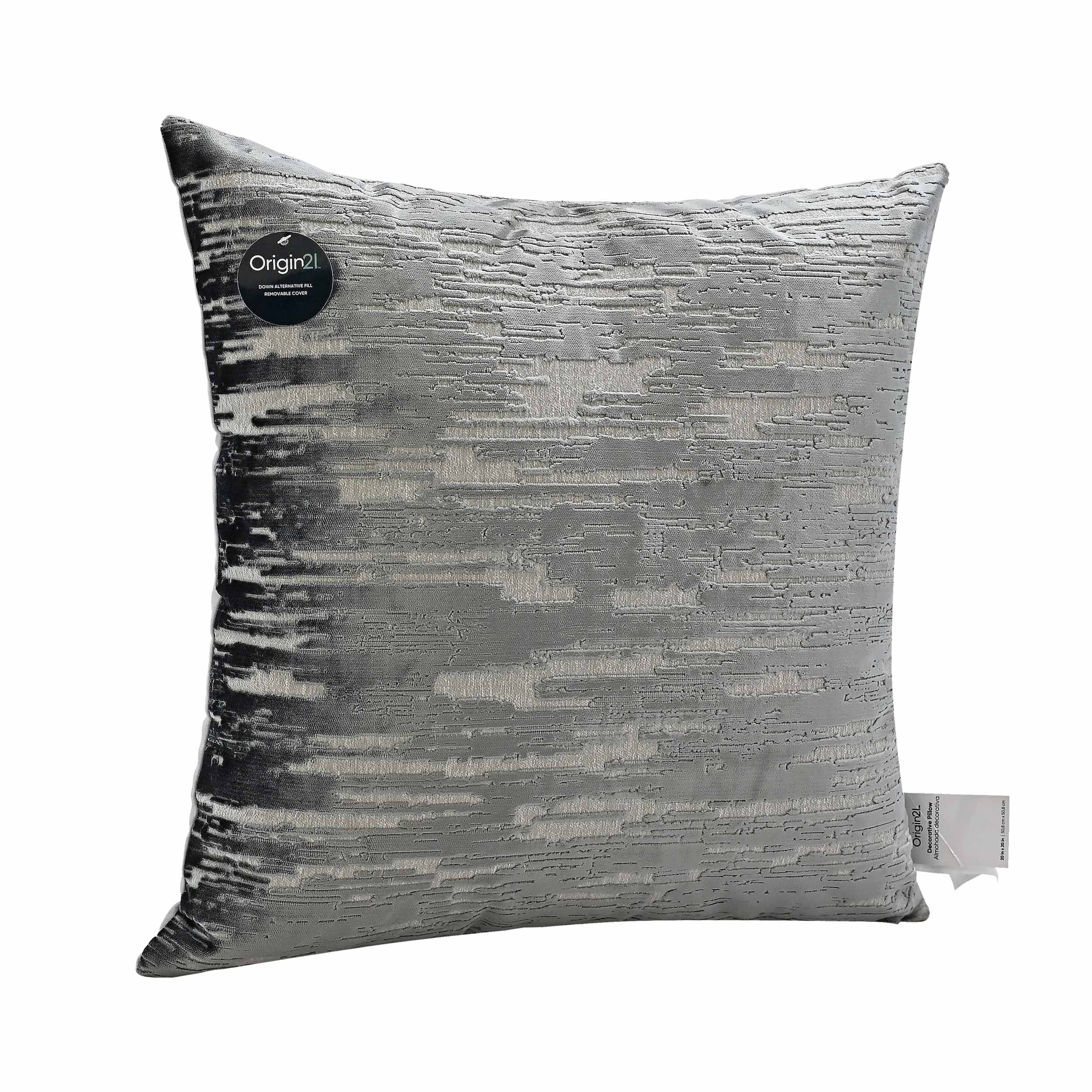 Origin 21 20-in x 12-in Gray Indoor Decorative Pillow in the Throw 
