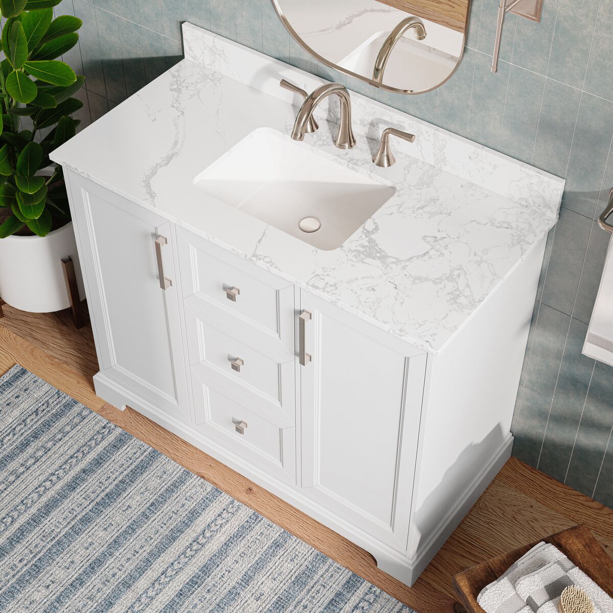 allen + roth LWS42TSVW Bath-Vanity-Combo - View #5