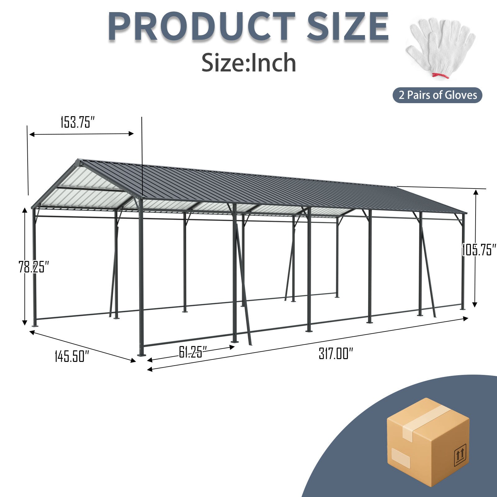 LOVMOR SF-W-W540P478289 Carport-Covers - View #4