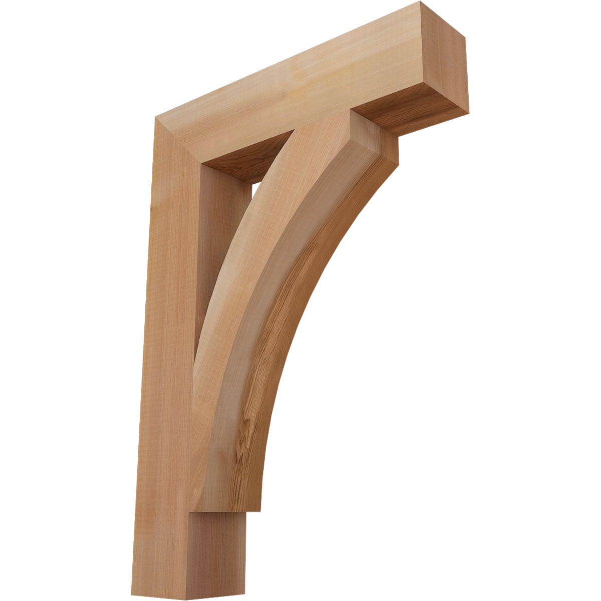 Ekena Millwork BKT04X18X26THR05SWR Thorton block smooth 3-1/2-in x 18-in x 26-in Western red cedar Brown Wood Standard bracket