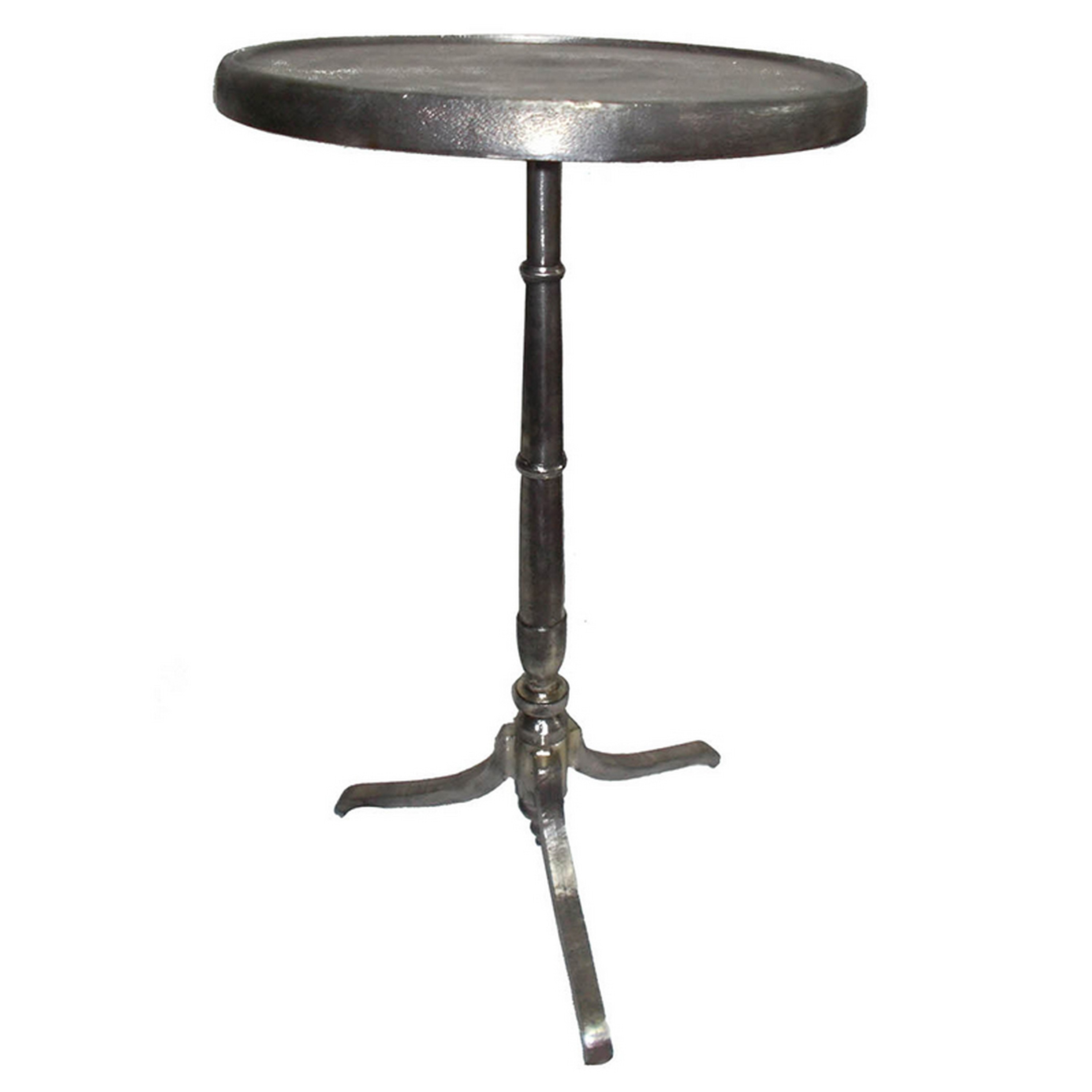 Benzara BM311935 40.5-Inches H x 23.8-Inches W Silver Indoor/Outdoor Round Extruded aluminum Plant Stand