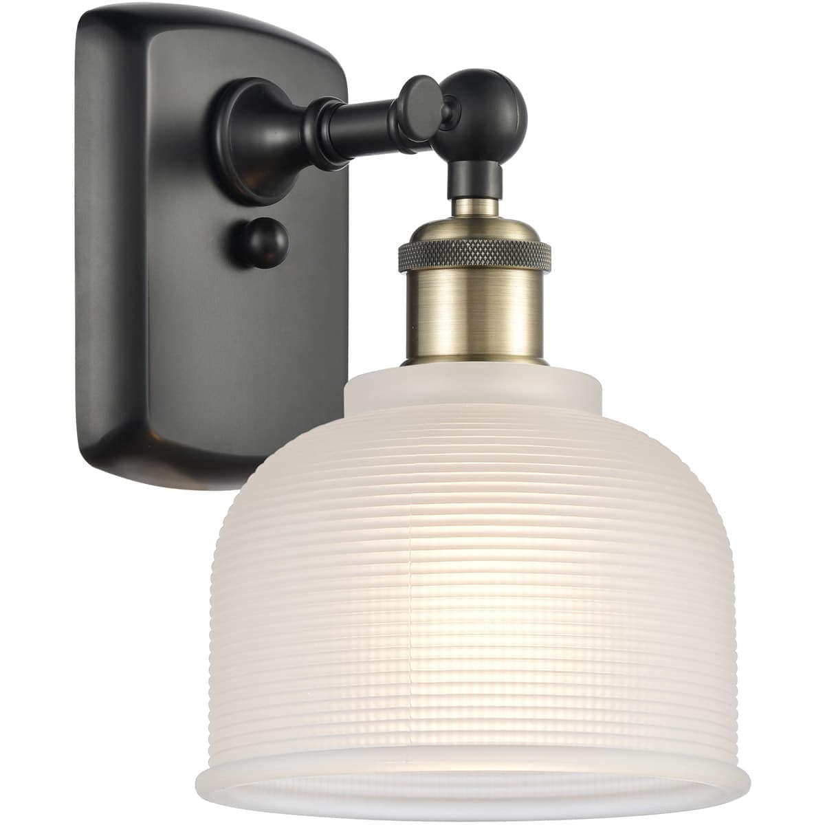 Innovations Lighting -  516-1W-BAB-G411 Ballston Dayton Wall Sconce Black Antique Brass