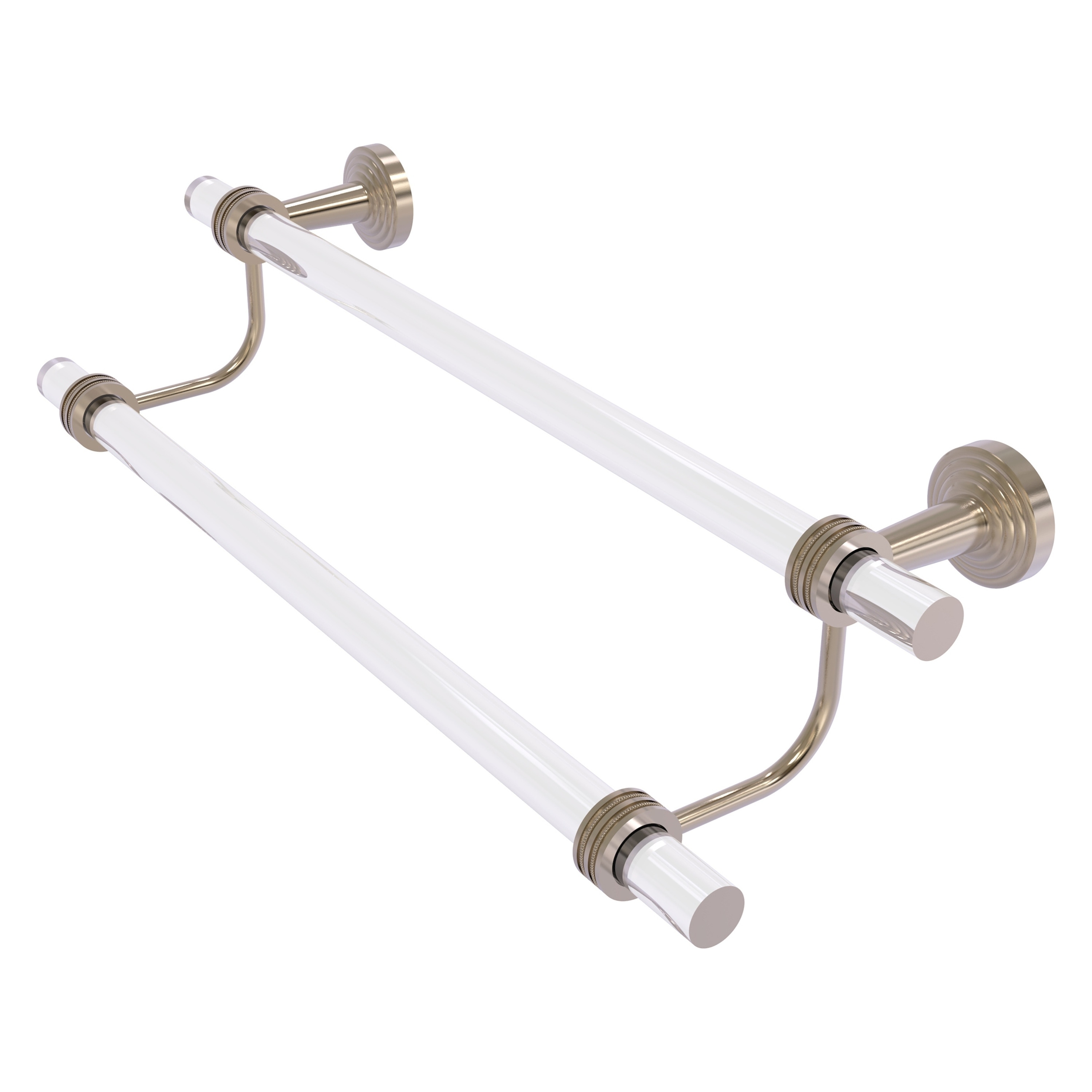 Allied Brass PB-72D-36-PEW Pacific Beach 36-in double Antique Pewter Wall mount Double Towel Bar