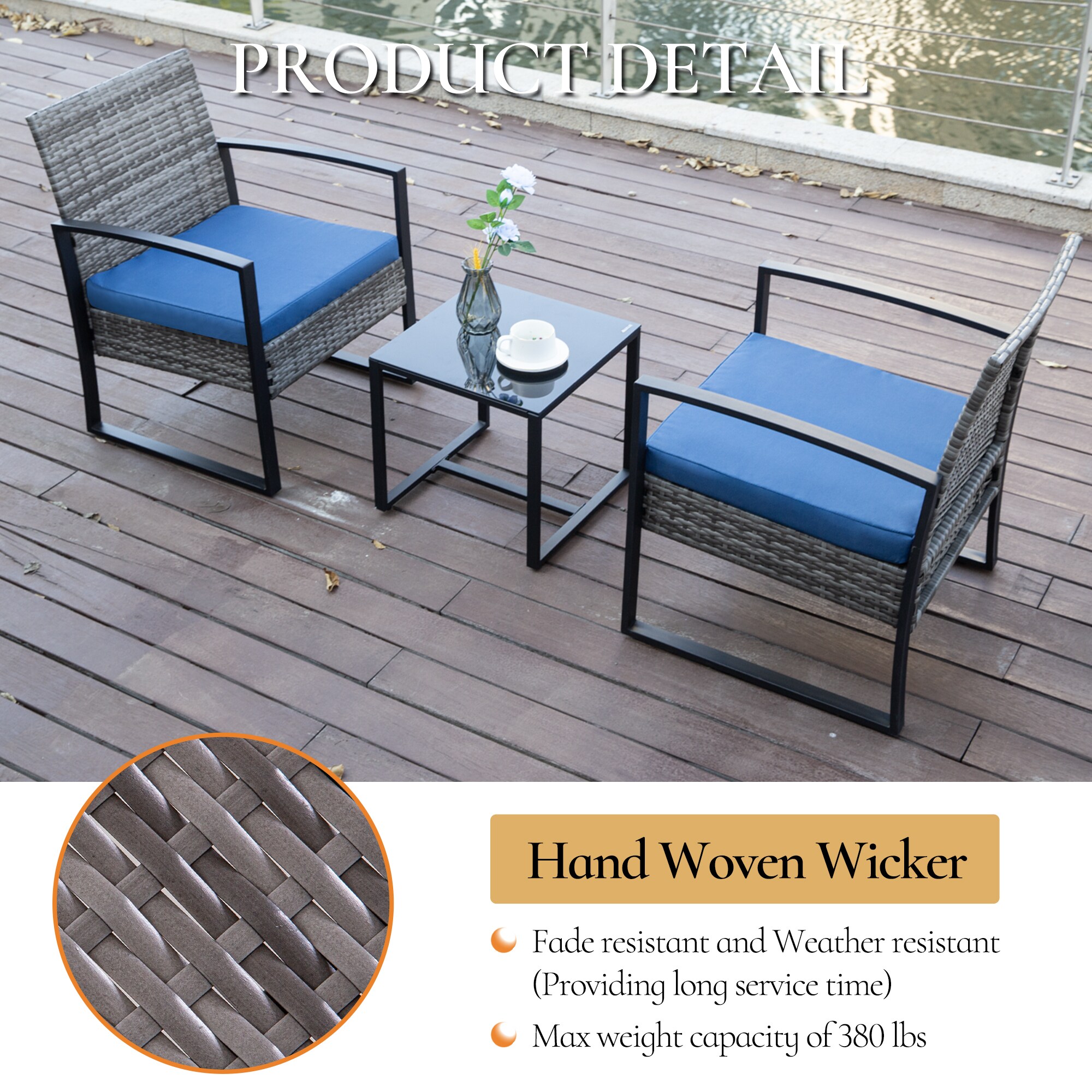 FOREST HOME HB005-BRWT Patio-Conversation-Sets - View #11
