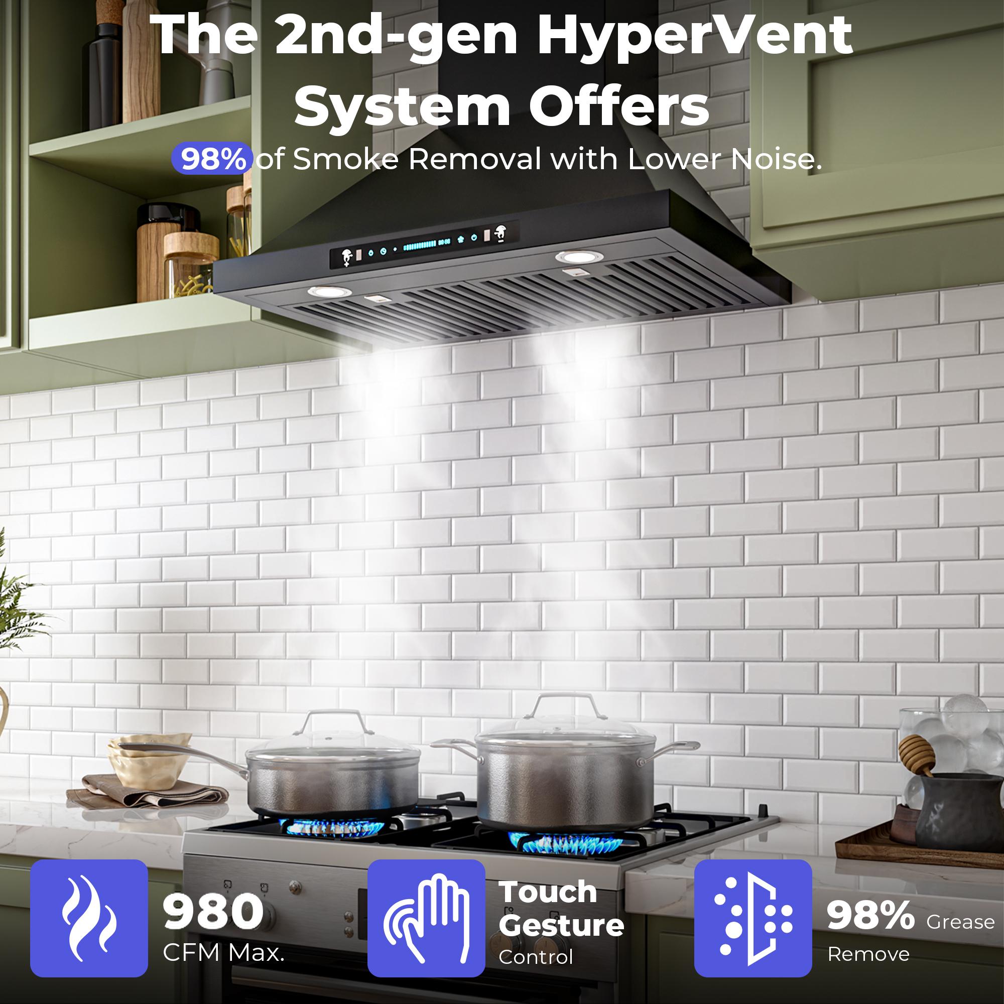 DZS DIKP02-30B Wall-Mounted-Range-Hoods - View #3