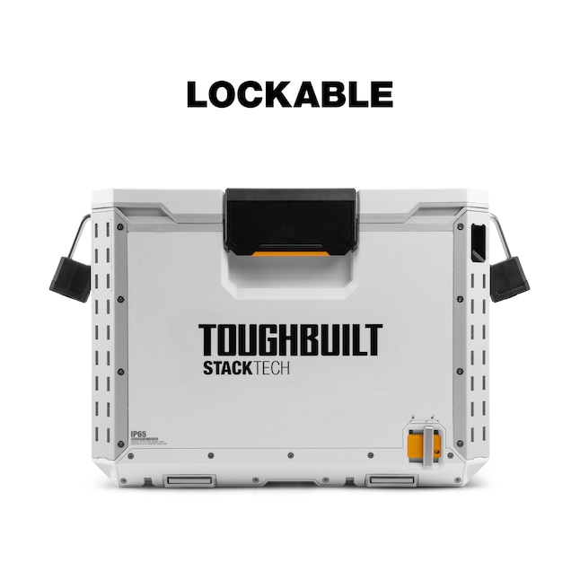 TOUGHBUILT STACKTECH XL White 38-Quart Insulated Chest Cooler in 