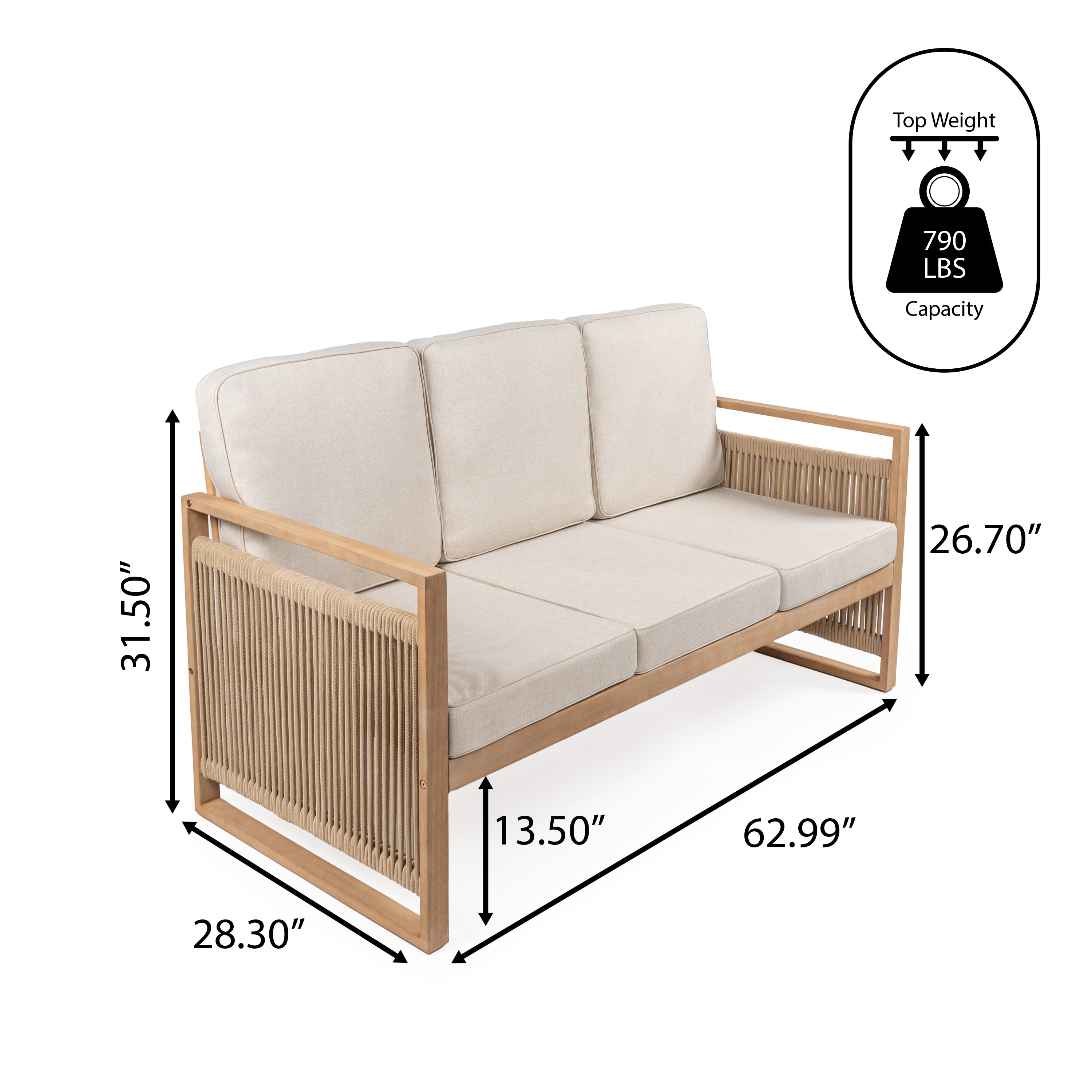 JONATHAN  Y SFB1002A Patio-Sofas-Daybeds - View #8