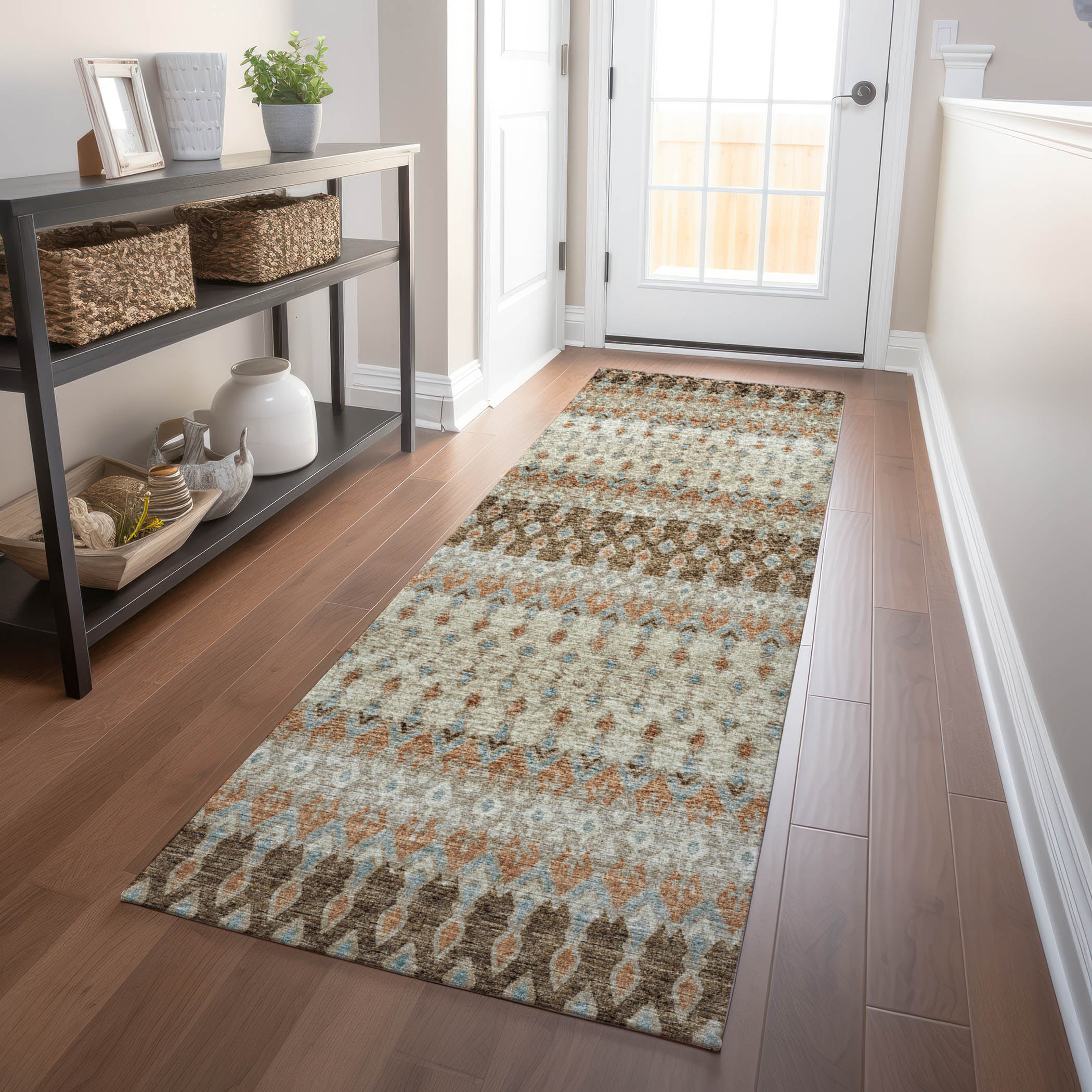Addison Rugs AMF72CA2X8 Mayfield AMF72CA 2 x 7 (ft) Loomed Polyester Canyon Rectangular Indoor Abstract Machine washable Runner rug
