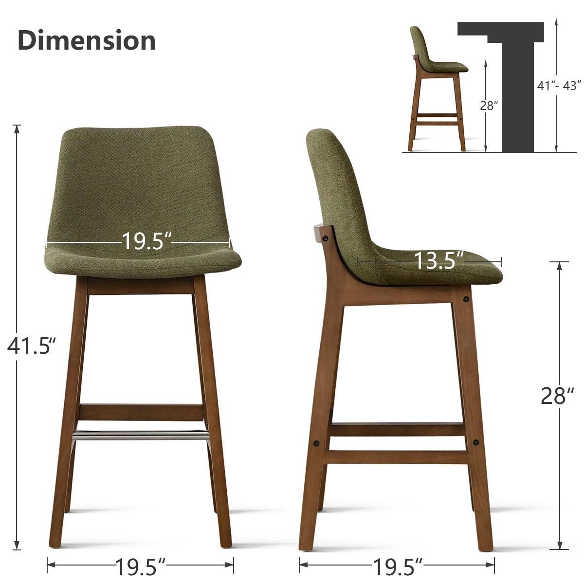 Maison Boucle SOUTH-BAR-GREEN4 stools - View #3
