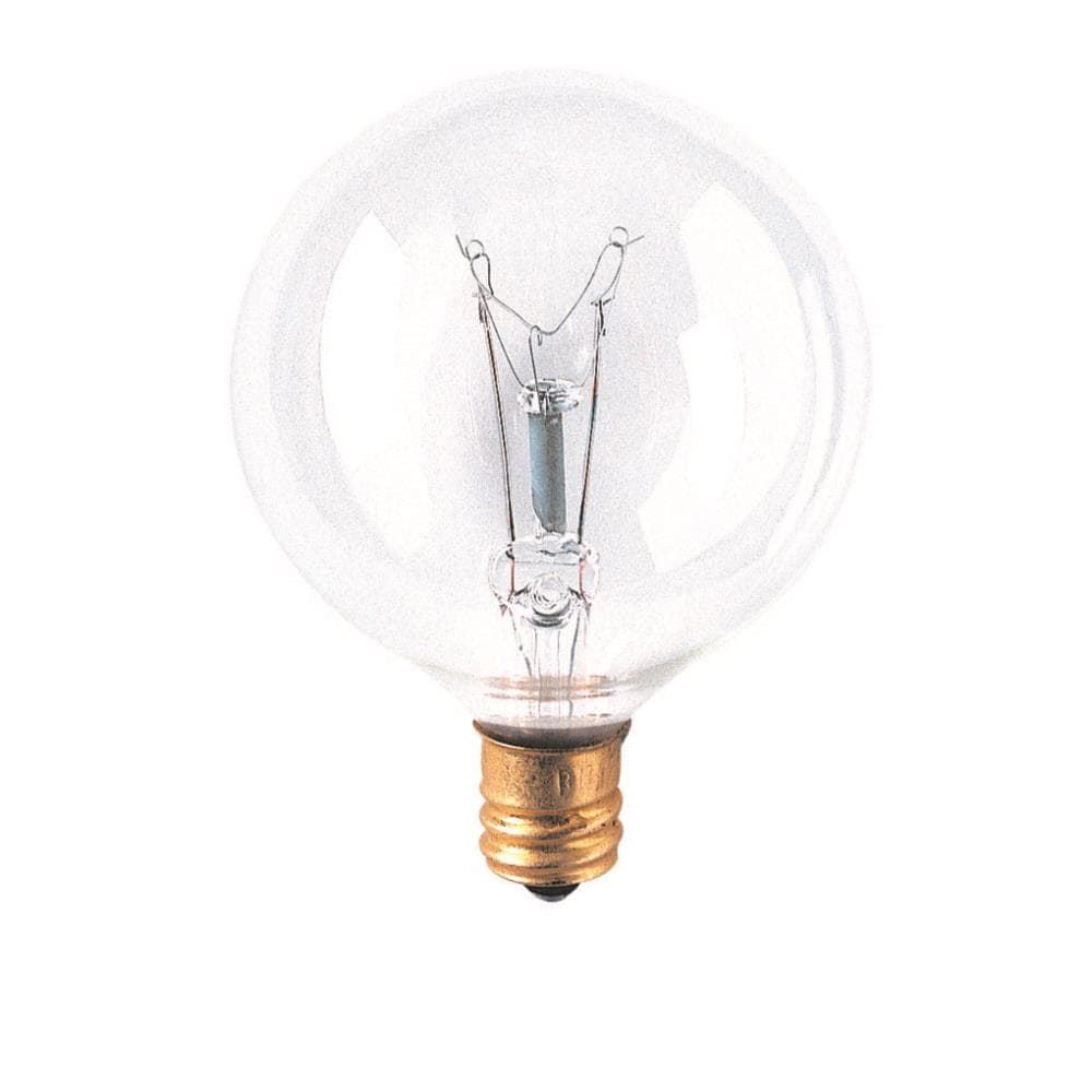 Bulbrite 15-Watt Warm White Light CA8 (E12) Candelabra Screw Base Dimmable Clear Incandescent Light Bulb, 2700K (50-Pack)