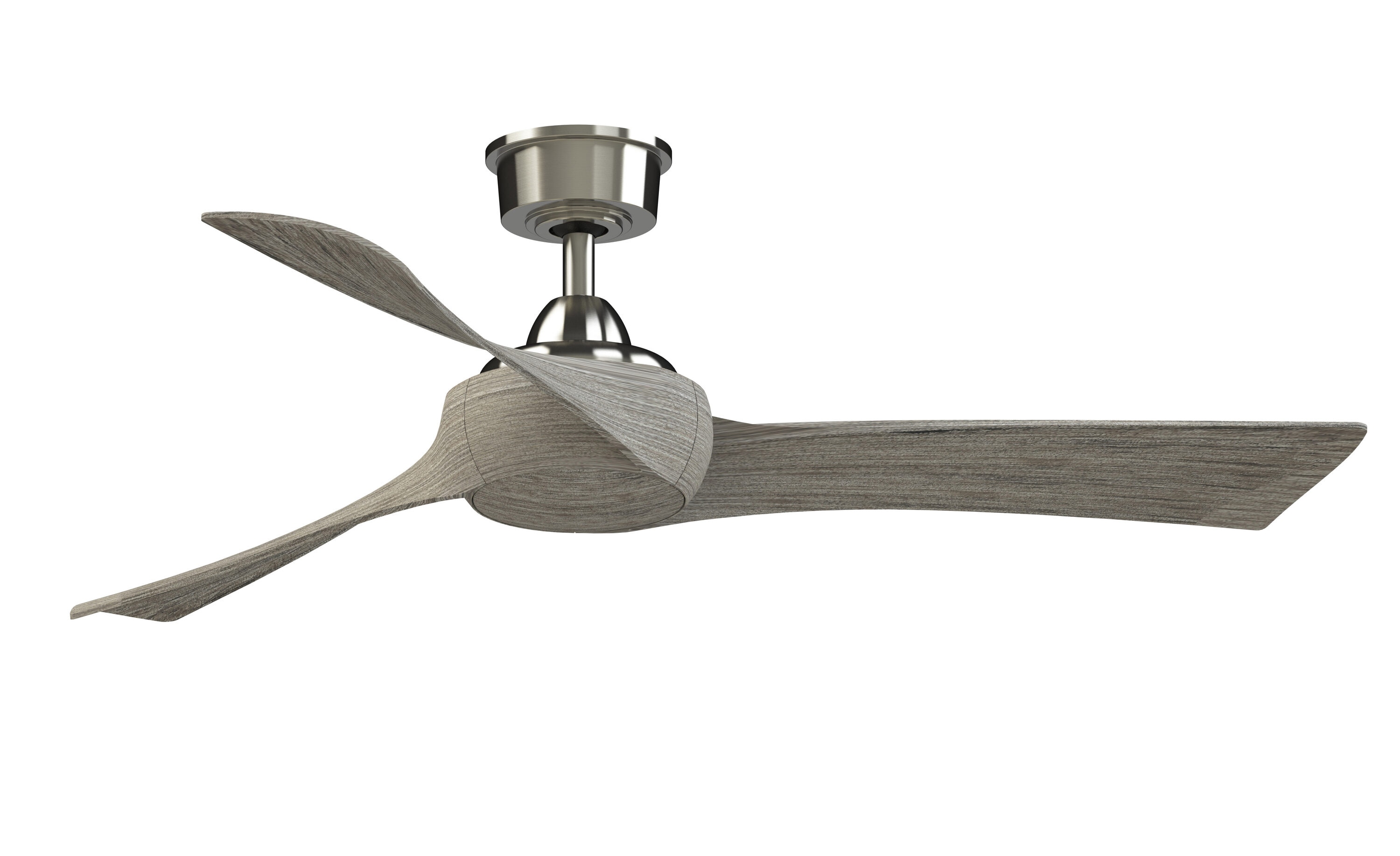 Fanimation Levon Custom 64-in Brushed Nickel with Washed Pine Blades Indoor/Outdoor Smart Ceiling Fan Light Kit Compatible and Remote (8-Blade) FPD7912BBN-64WP Sansujyuku sansujyuku.com