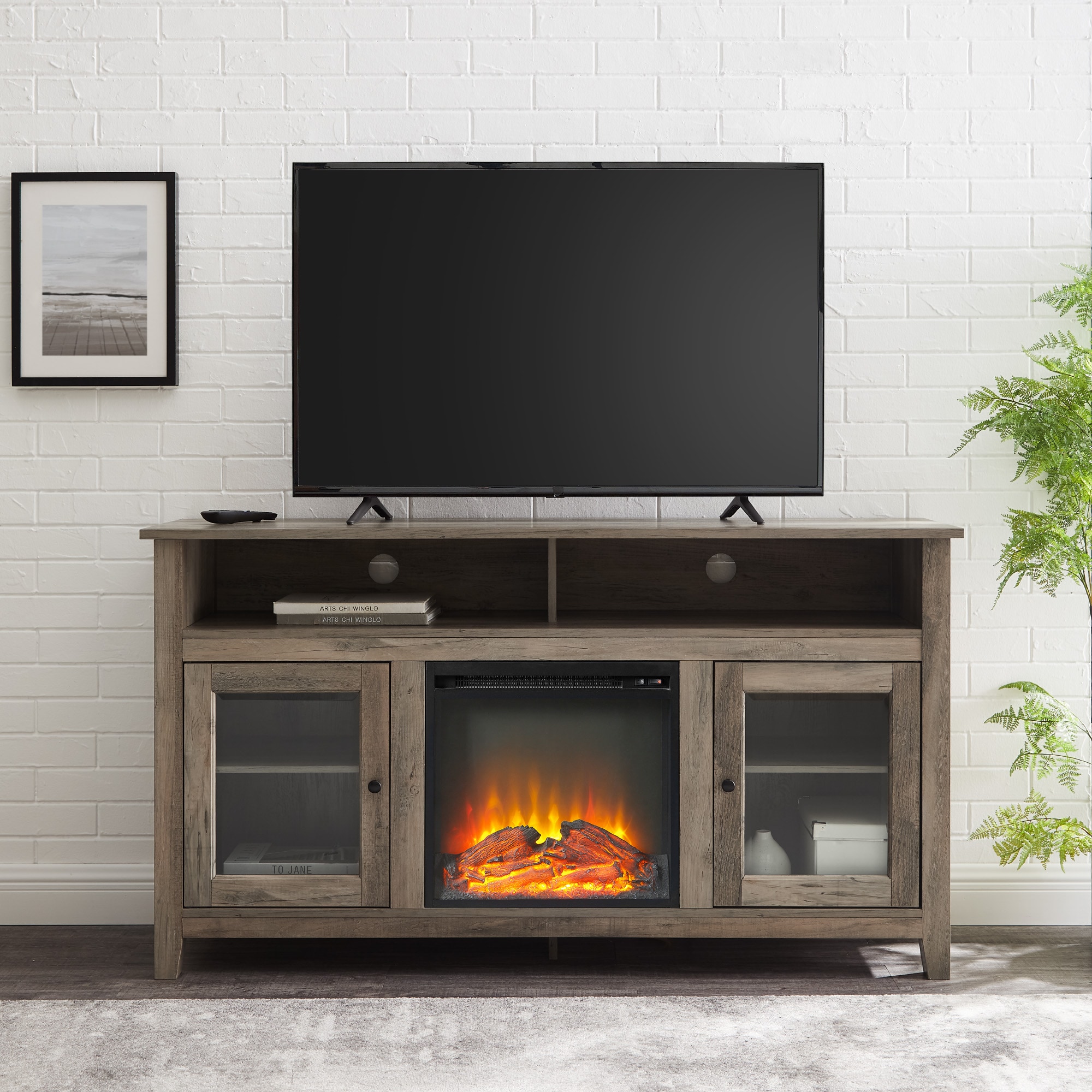 Walker Edison LW58FP18HBGW Electric-Fireplaces - View #8